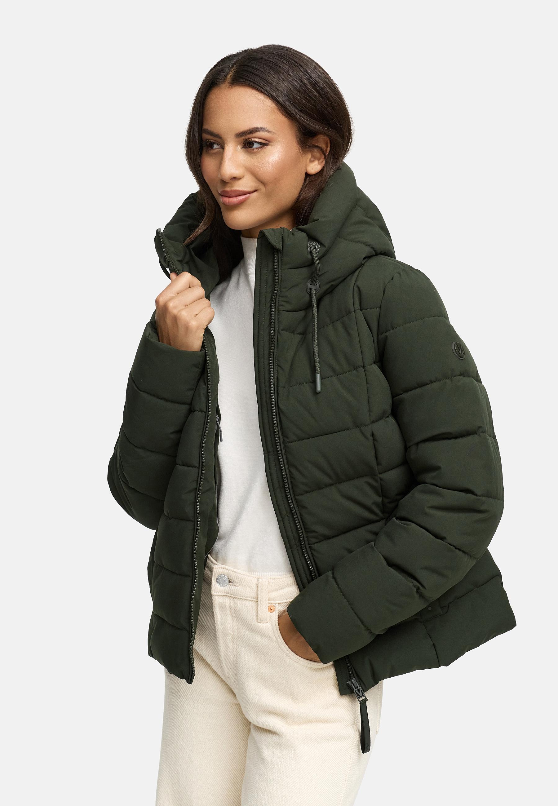 Steppjacke mit Kapuze "Tayenaa 16" Dark Olive