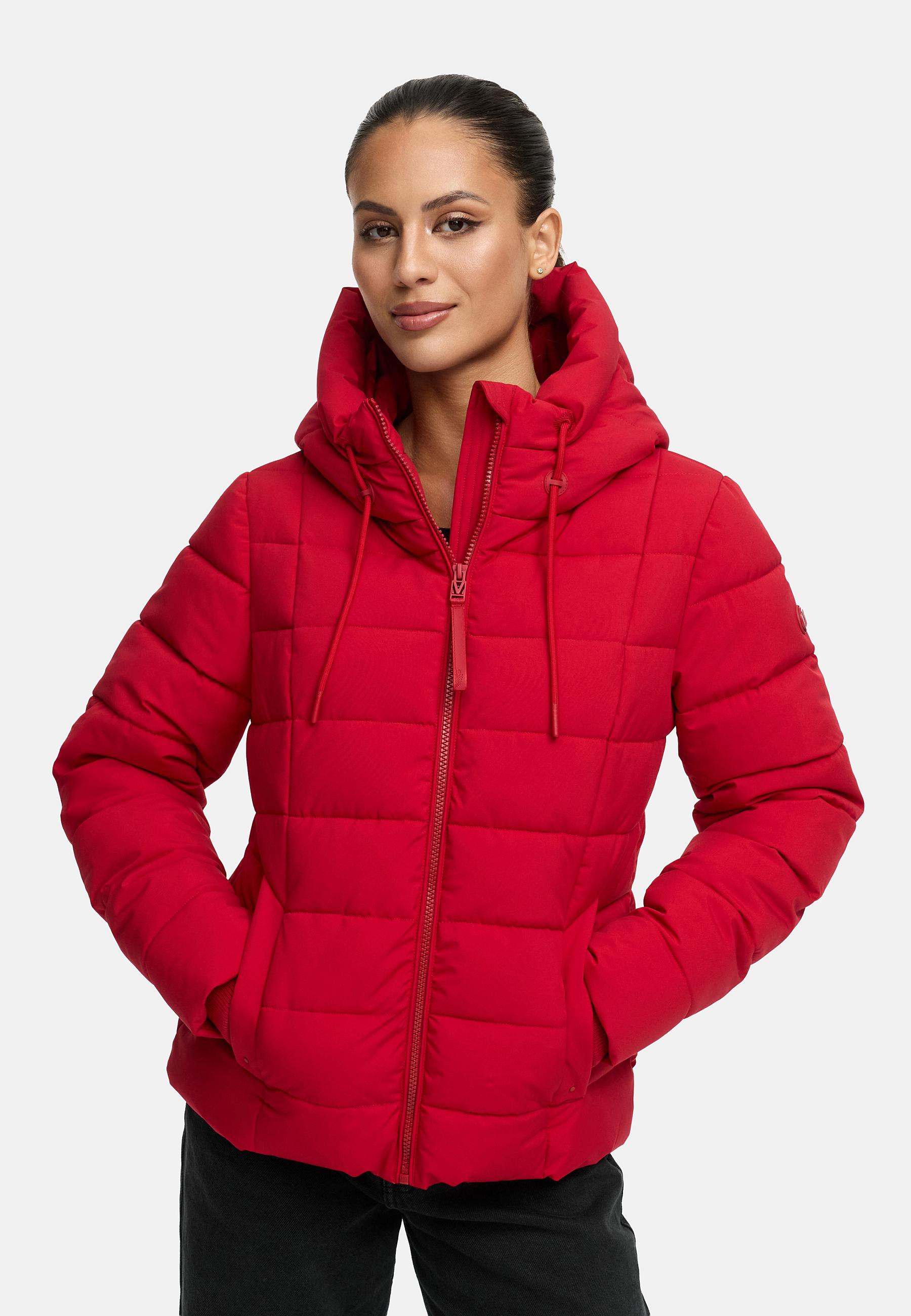 Steppjacke mit Kapuze "Tayenaa 16" Deep Red