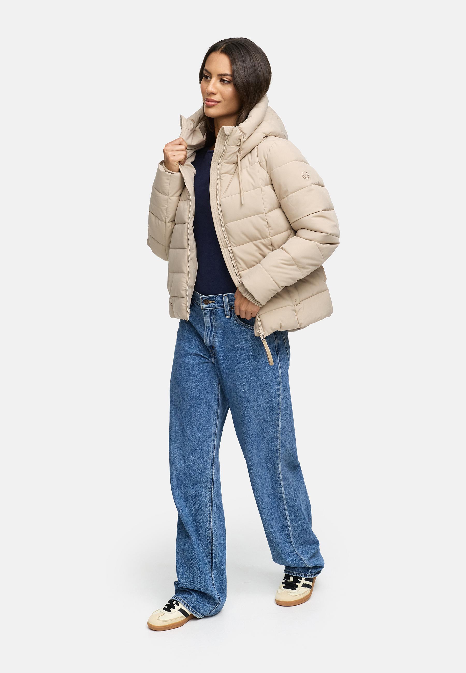 Steppjacke mit Kapuze "Tayenaa 16" Light Taupe