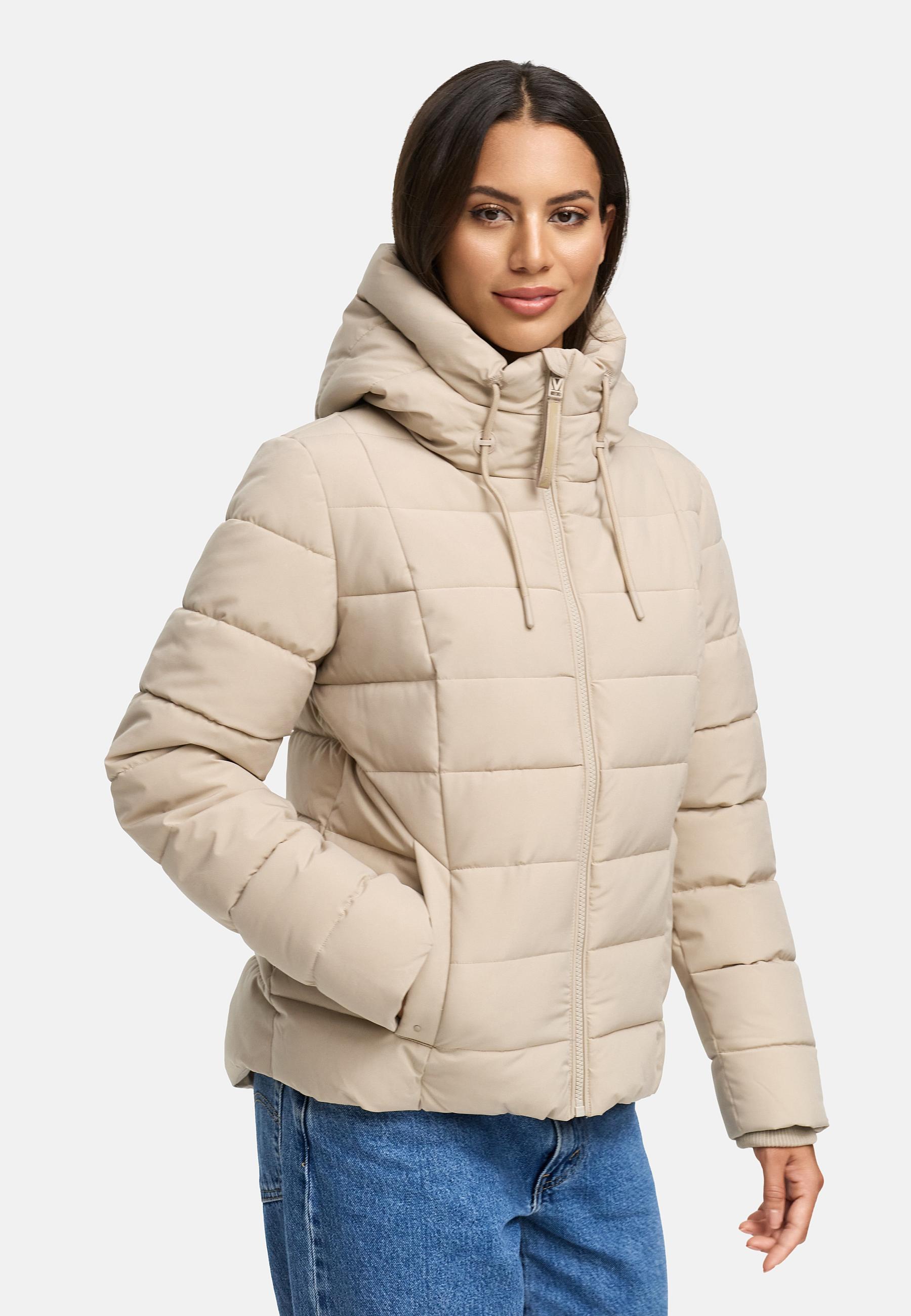 Steppjacke mit Kapuze "Tayenaa 16" Light Taupe