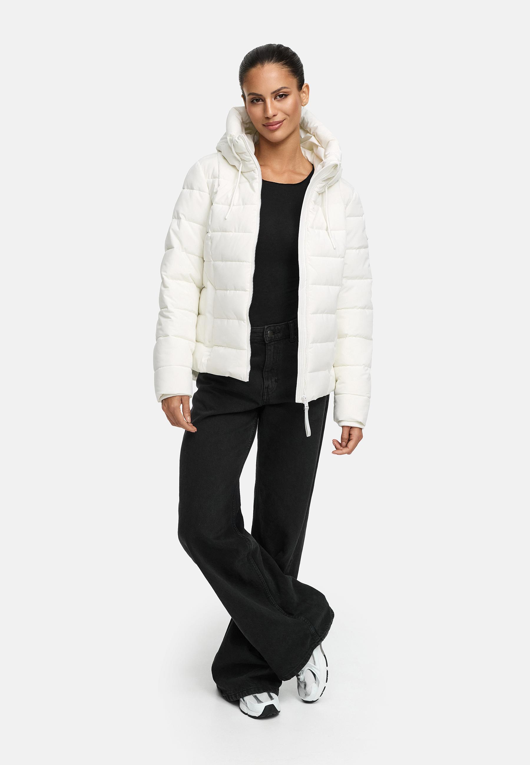 Steppjacke mit Kapuze "Tayenaa 16" Offwhite