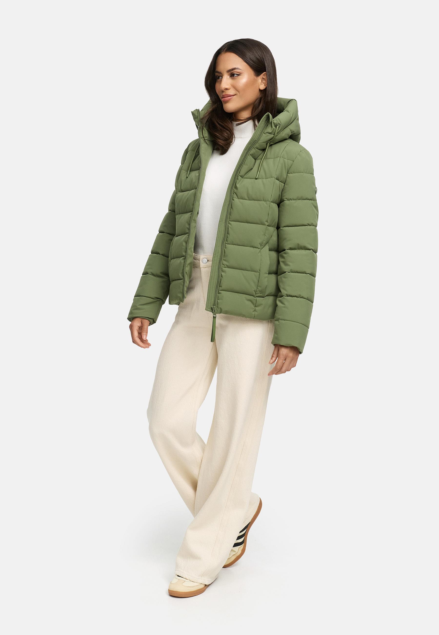 Steppjacke mit Kapuze "Tayenaa 16" Olive Leaf