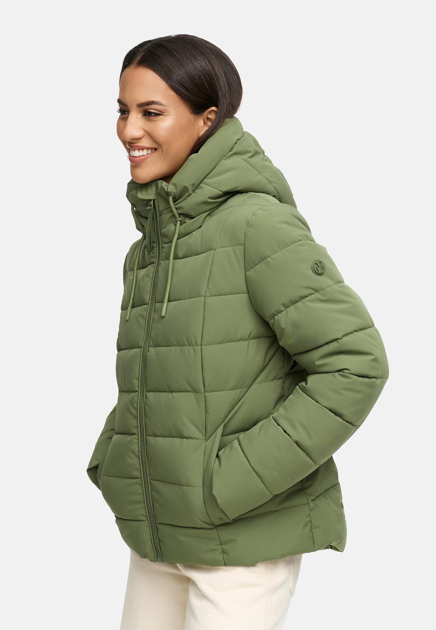 Steppjacke mit Kapuze "Tayenaa 16" Olive Leaf