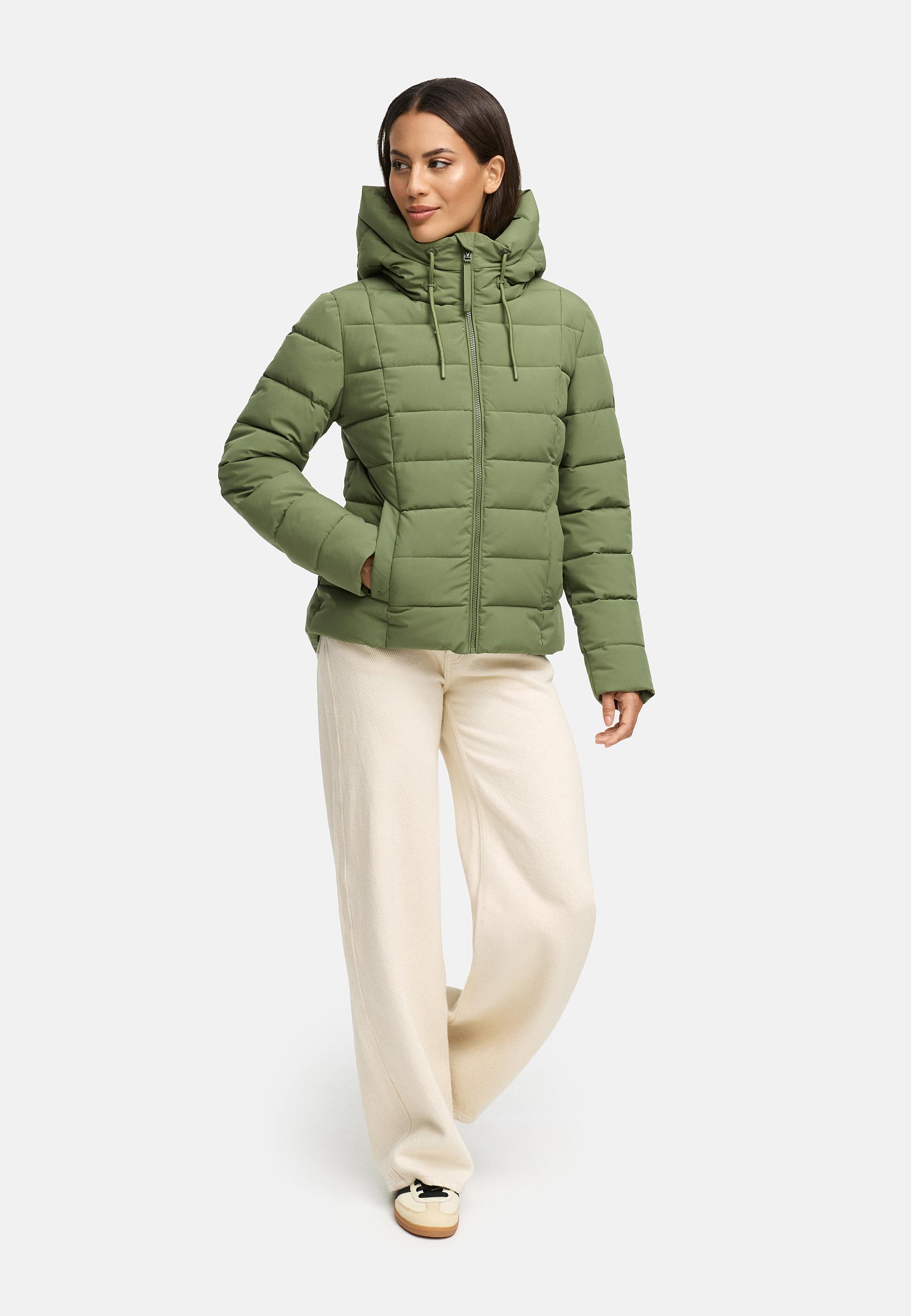 Steppjacke mit Kapuze "Tayenaa 16" Olive Leaf