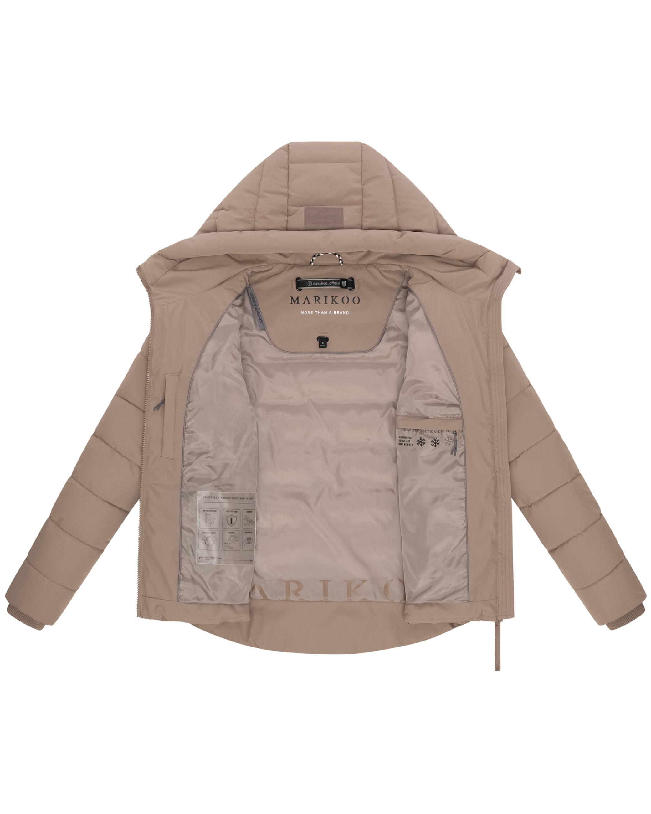 Steppjacke mit Kapuze "Tayenaa 16" Taupe Grey