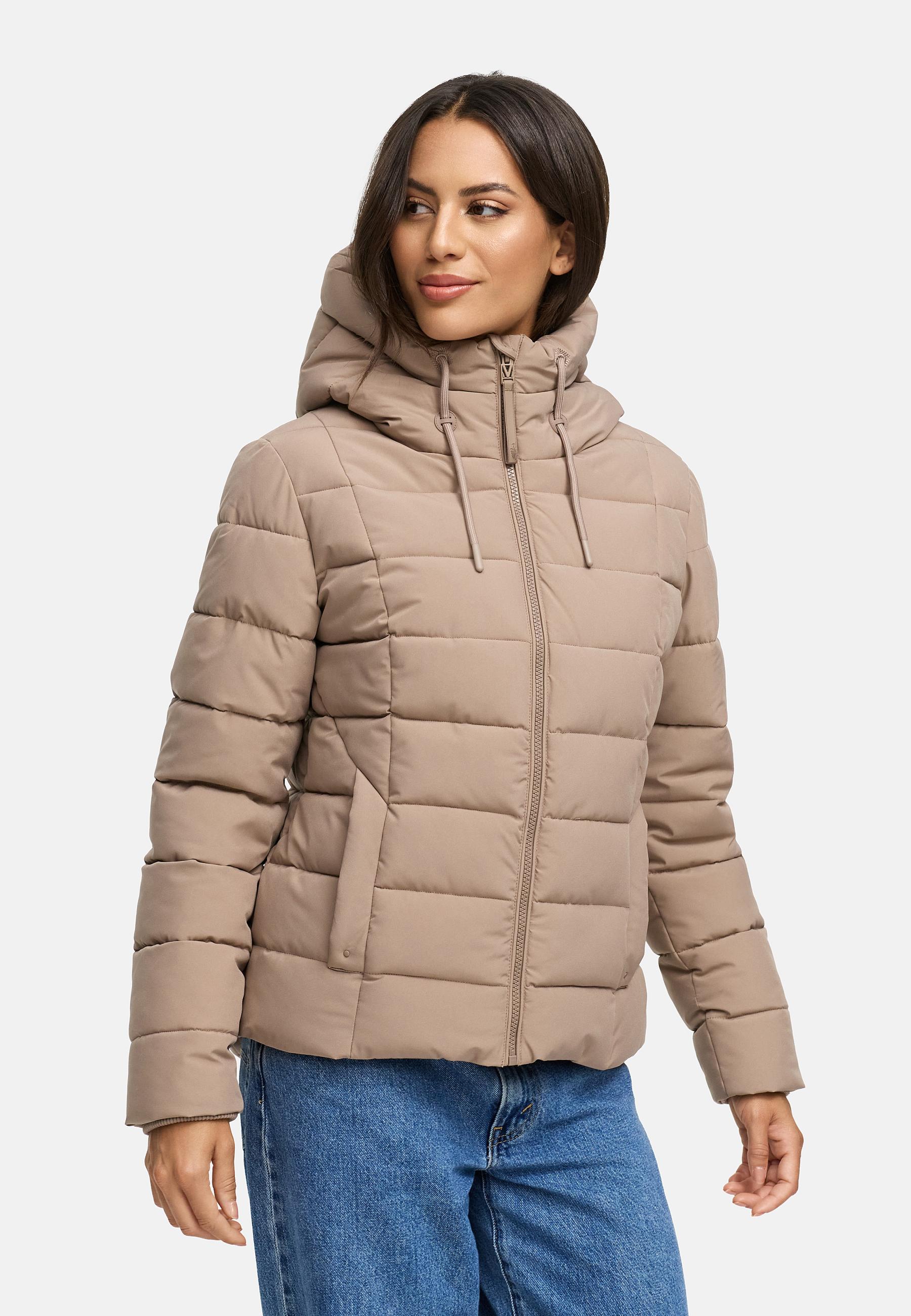 Steppjacke mit Kapuze "Tayenaa 16" Taupe Grey