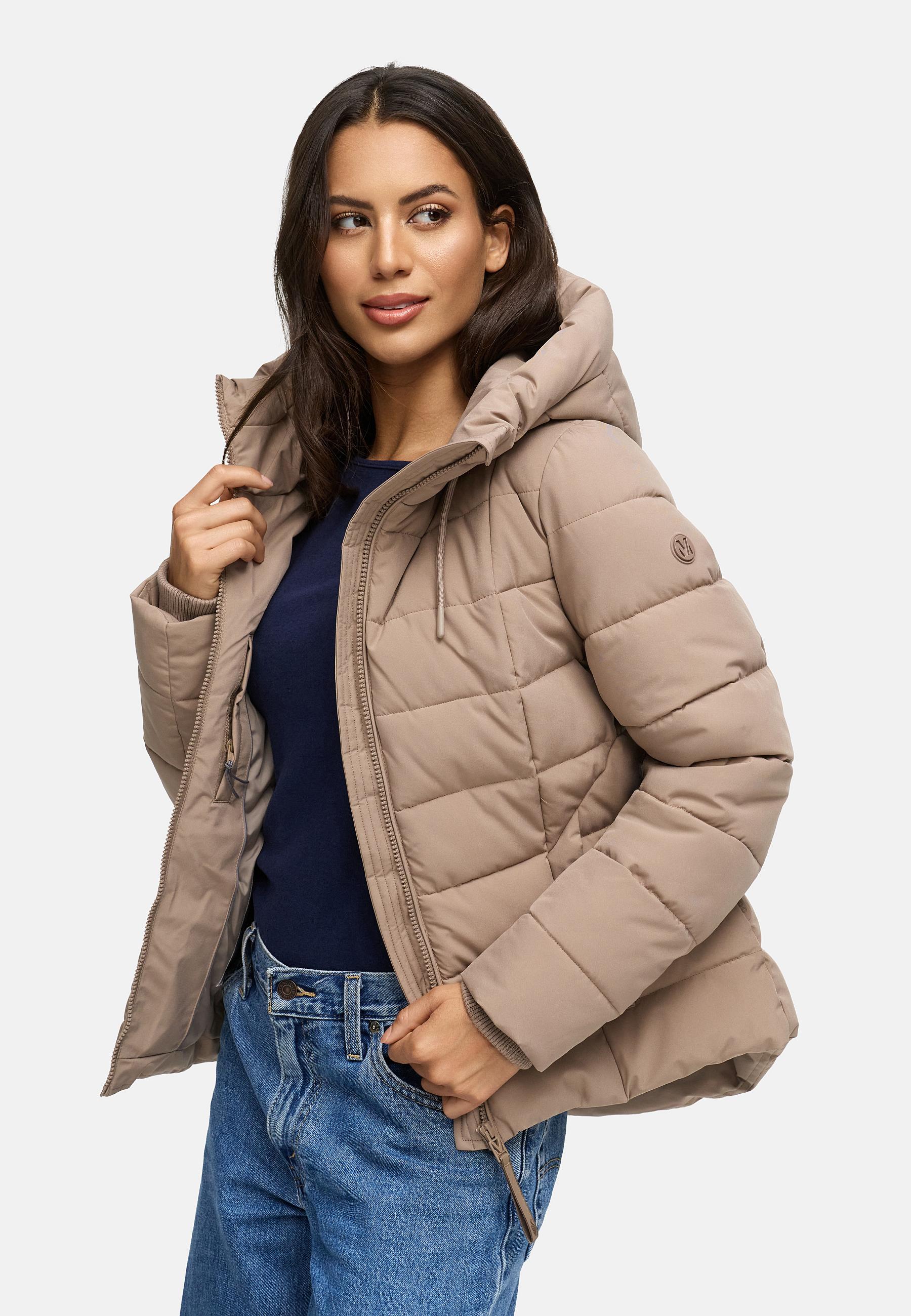 Steppjacke mit Kapuze "Tayenaa 16" Taupe Grey