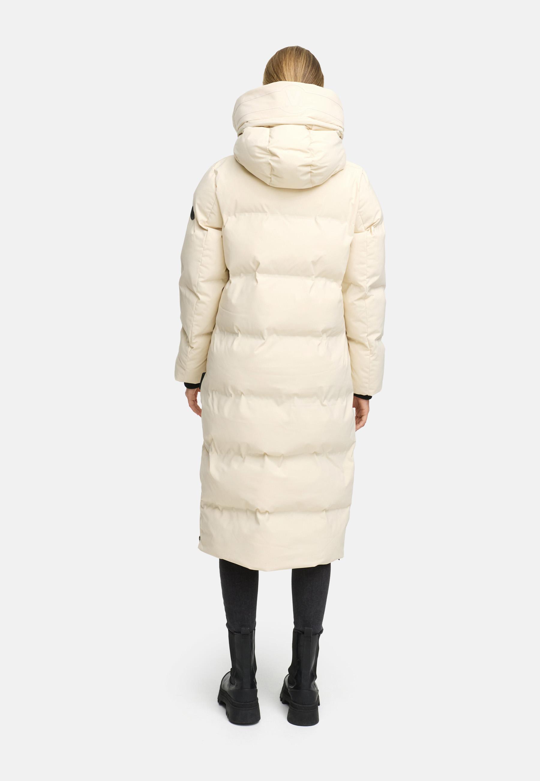 Winter Steppmantel mit Kapuze "Tikoraa 16-1" Cream
