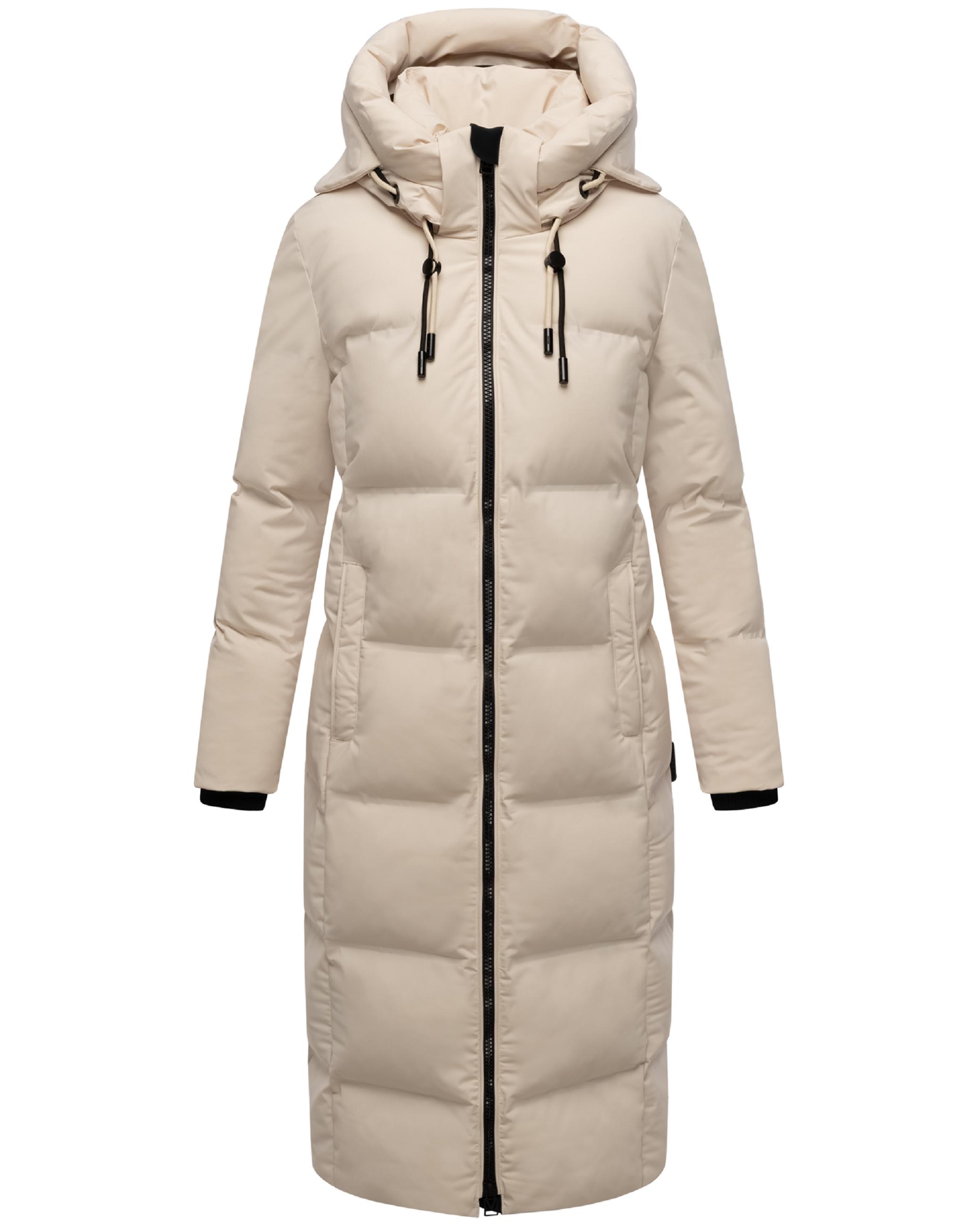 Winter Steppmantel mit Kapuze "Tikoraa 16-1" Cream