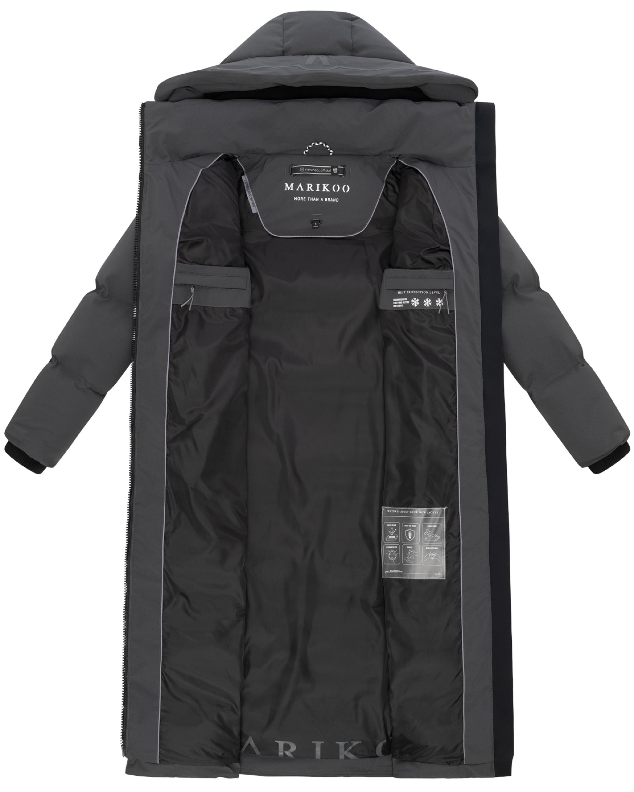 Winter Steppmantel mit Kapuze Tikoraa 16 Anthracite