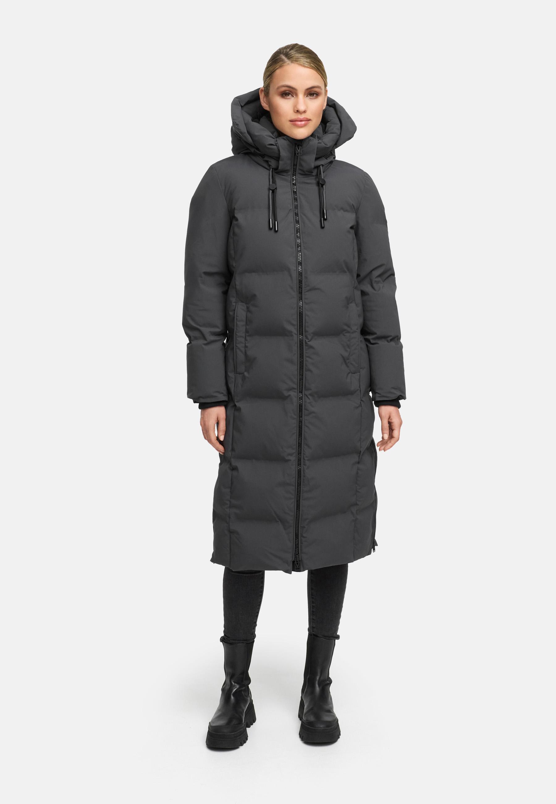 Winter Steppmantel mit Kapuze Tikoraa 16 Anthracite