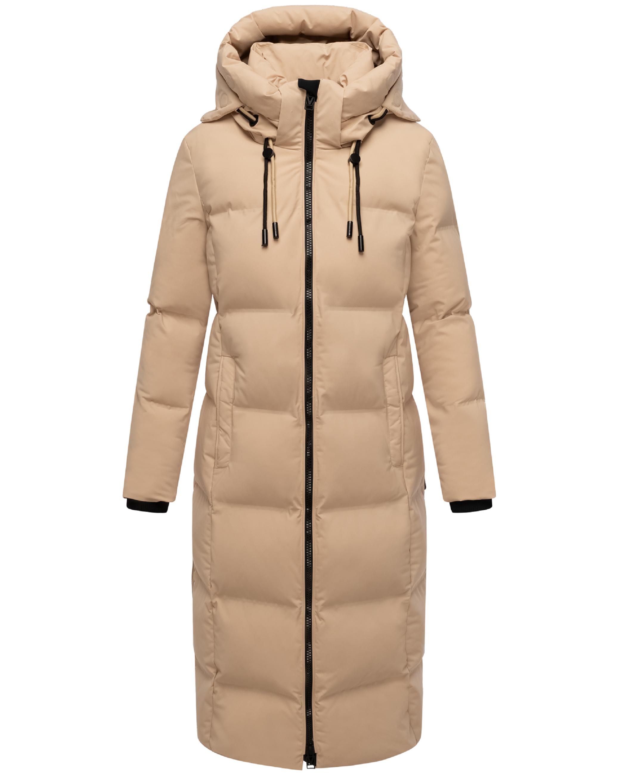 Winter Steppmantel mit Kapuze Tikoraa 16 Beige