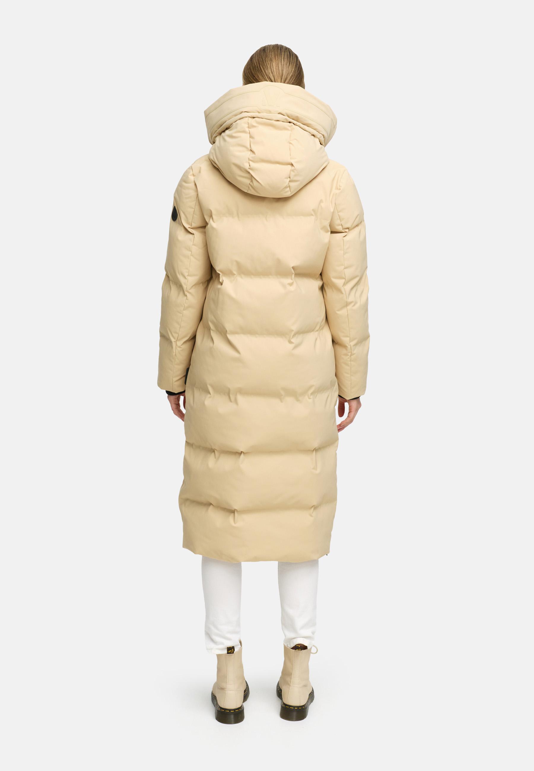 Winter Steppmantel mit Kapuze Tikoraa 16 Beige