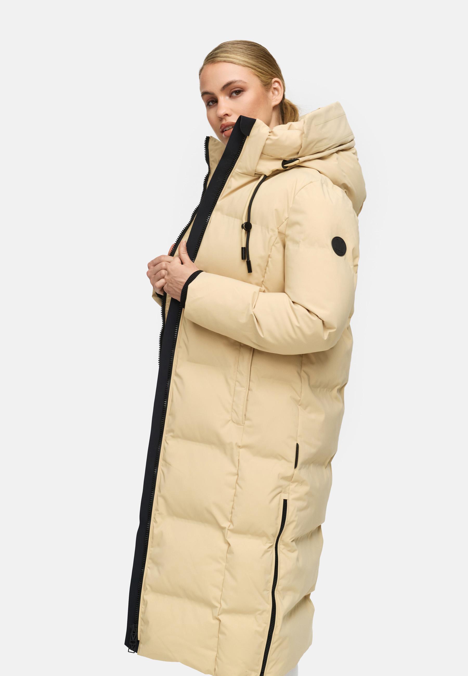 Winter Steppmantel mit Kapuze Tikoraa 16 Beige