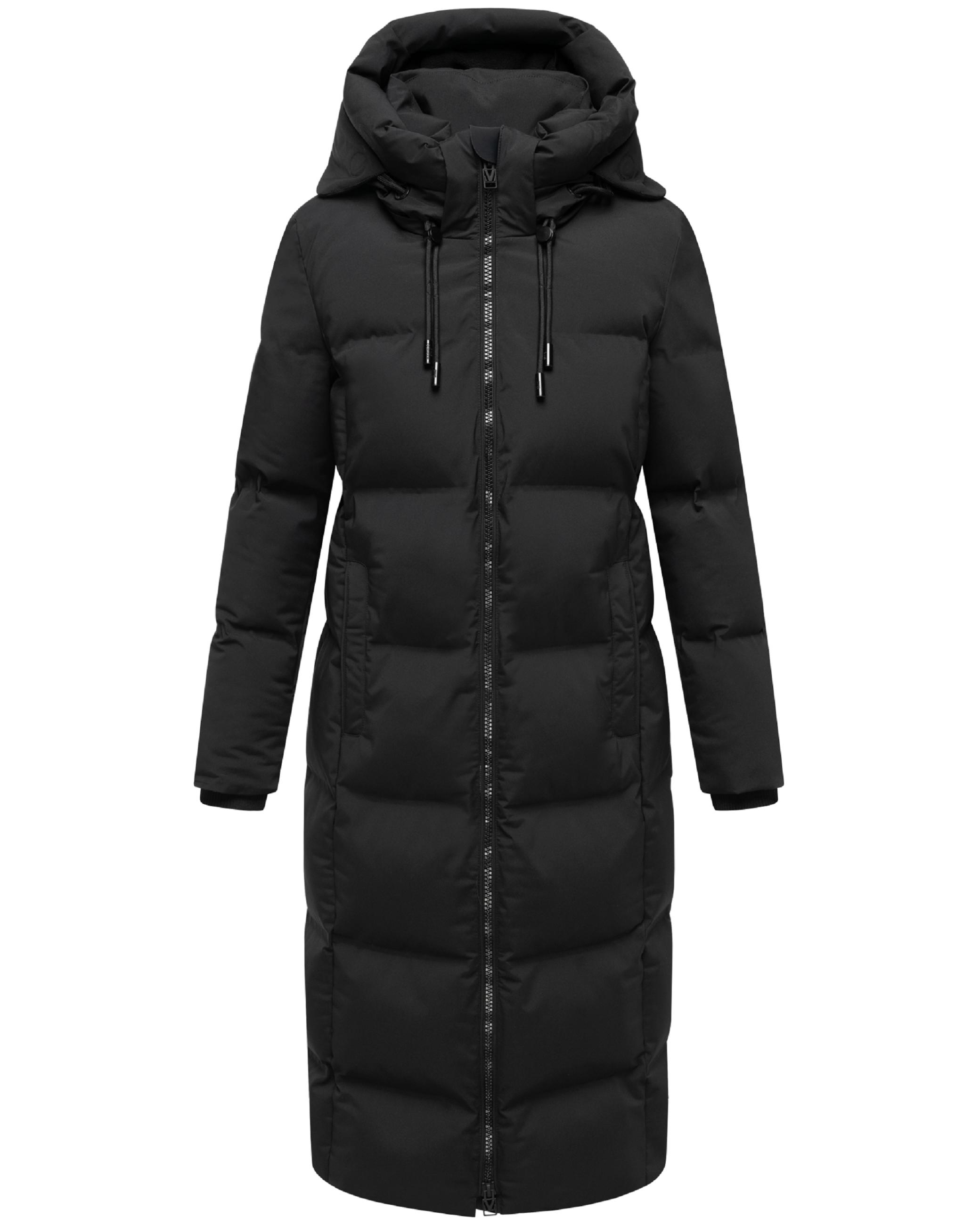 Winter Steppmantel mit Kapuze Tikoraa 16 Black
