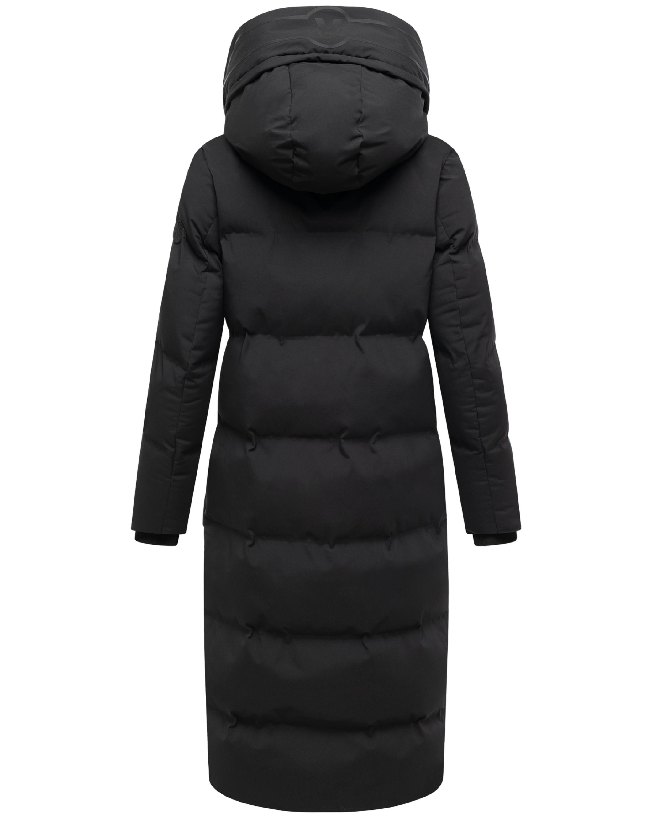 Winter Steppmantel mit Kapuze Tikoraa 16 Black