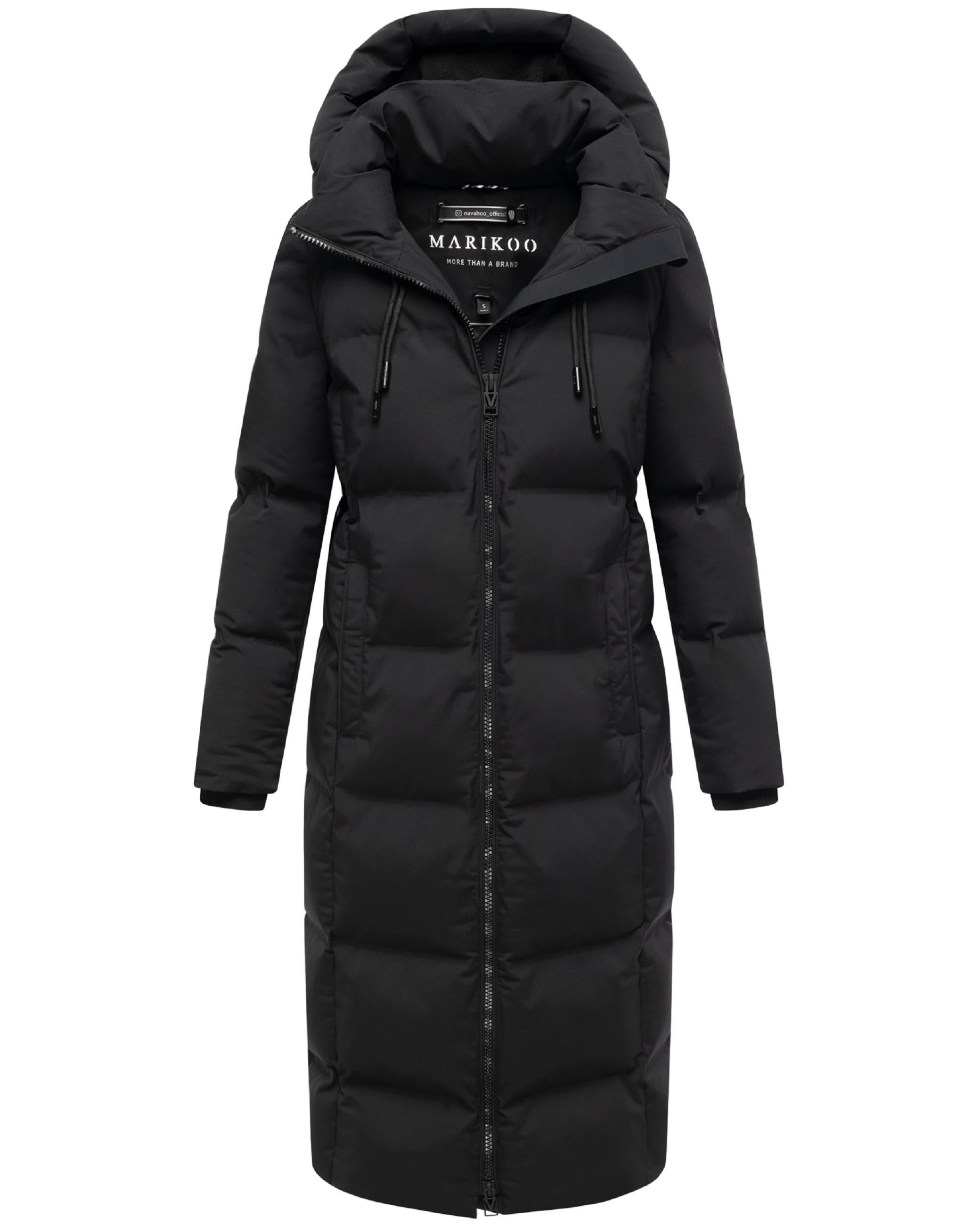 Winter Steppmantel mit Kapuze Tikoraa 16 Black