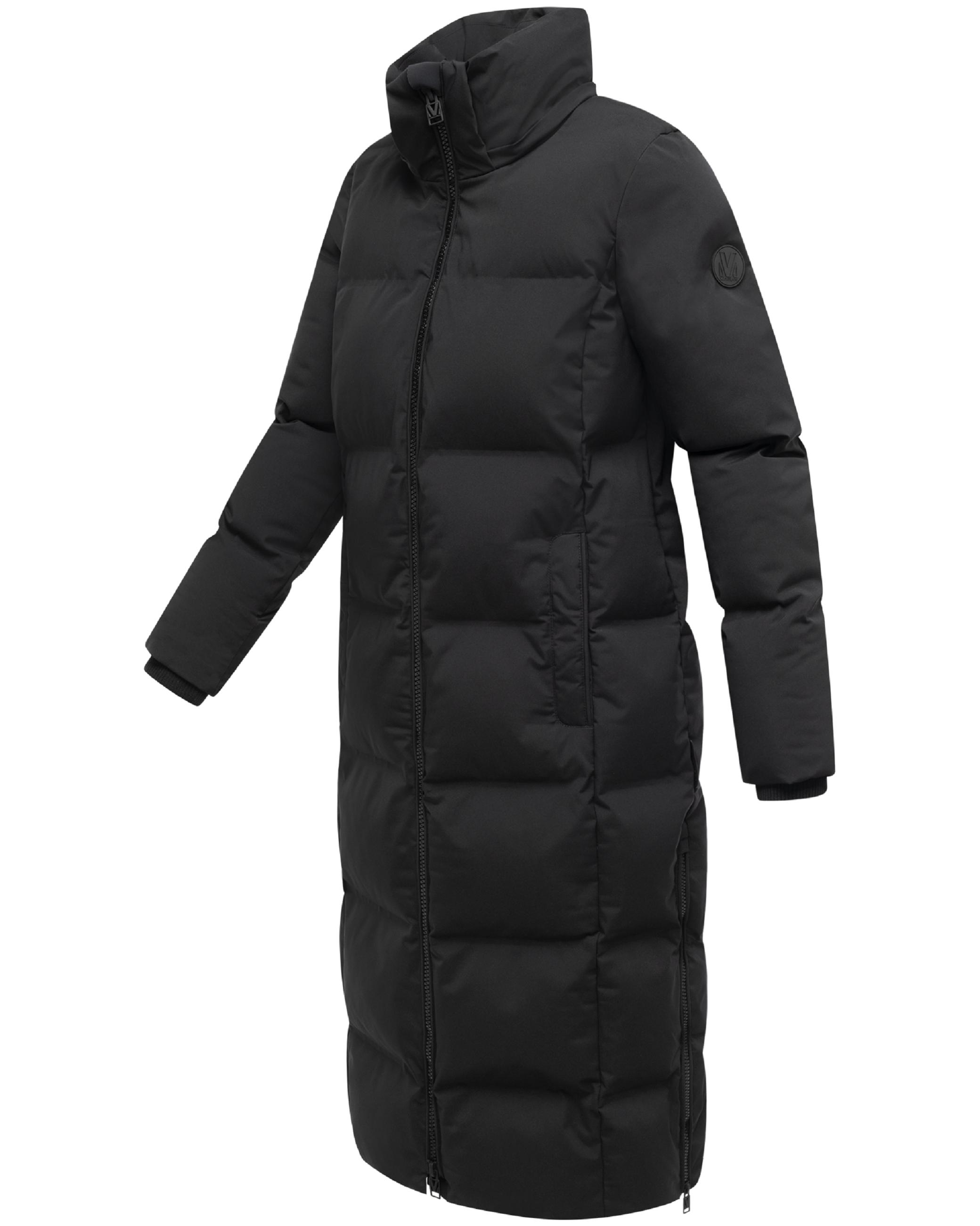 Winter Steppmantel mit Kapuze Tikoraa 16 Black