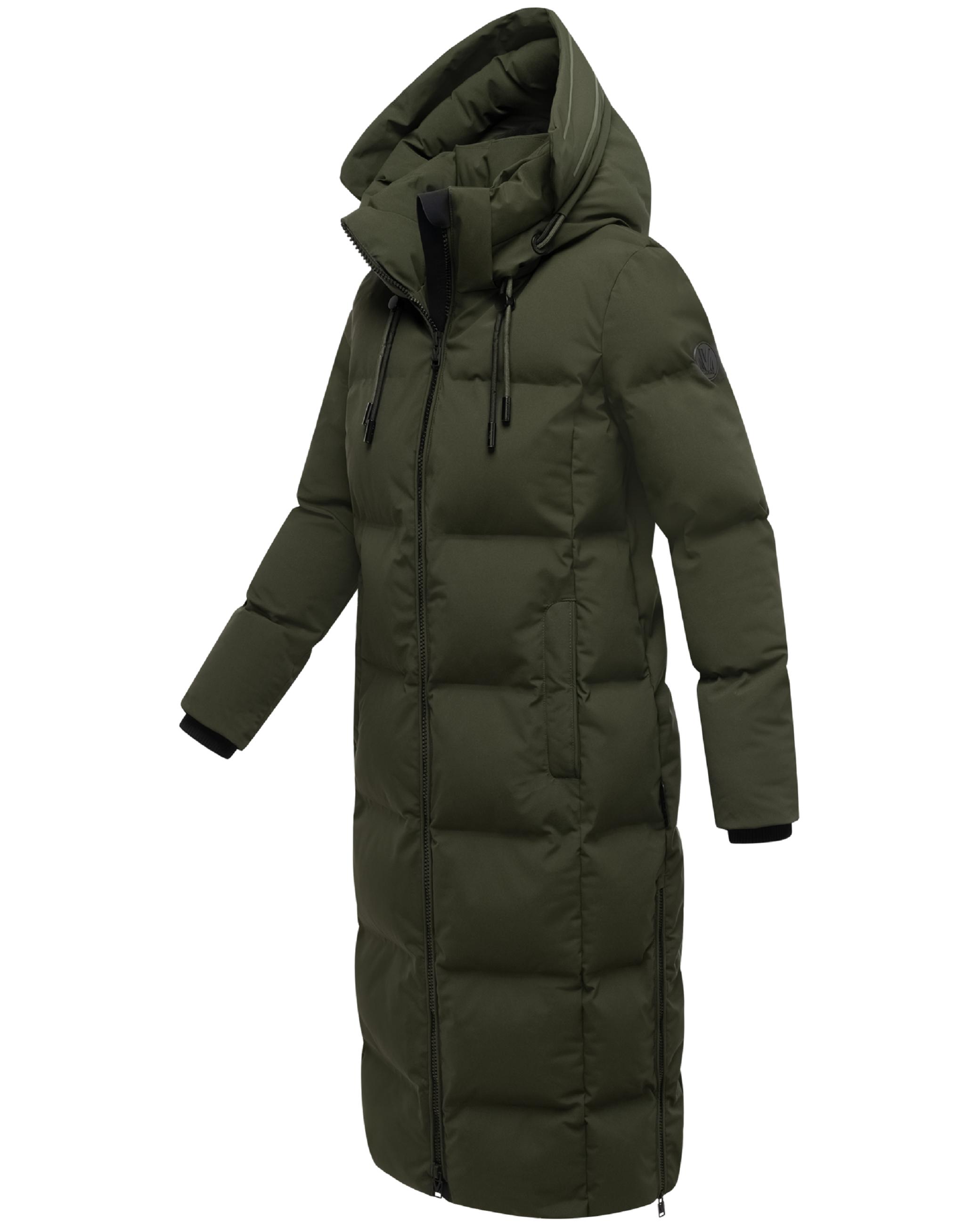 Winter Steppmantel mit Kapuze Tikoraa 16 Dark Olive