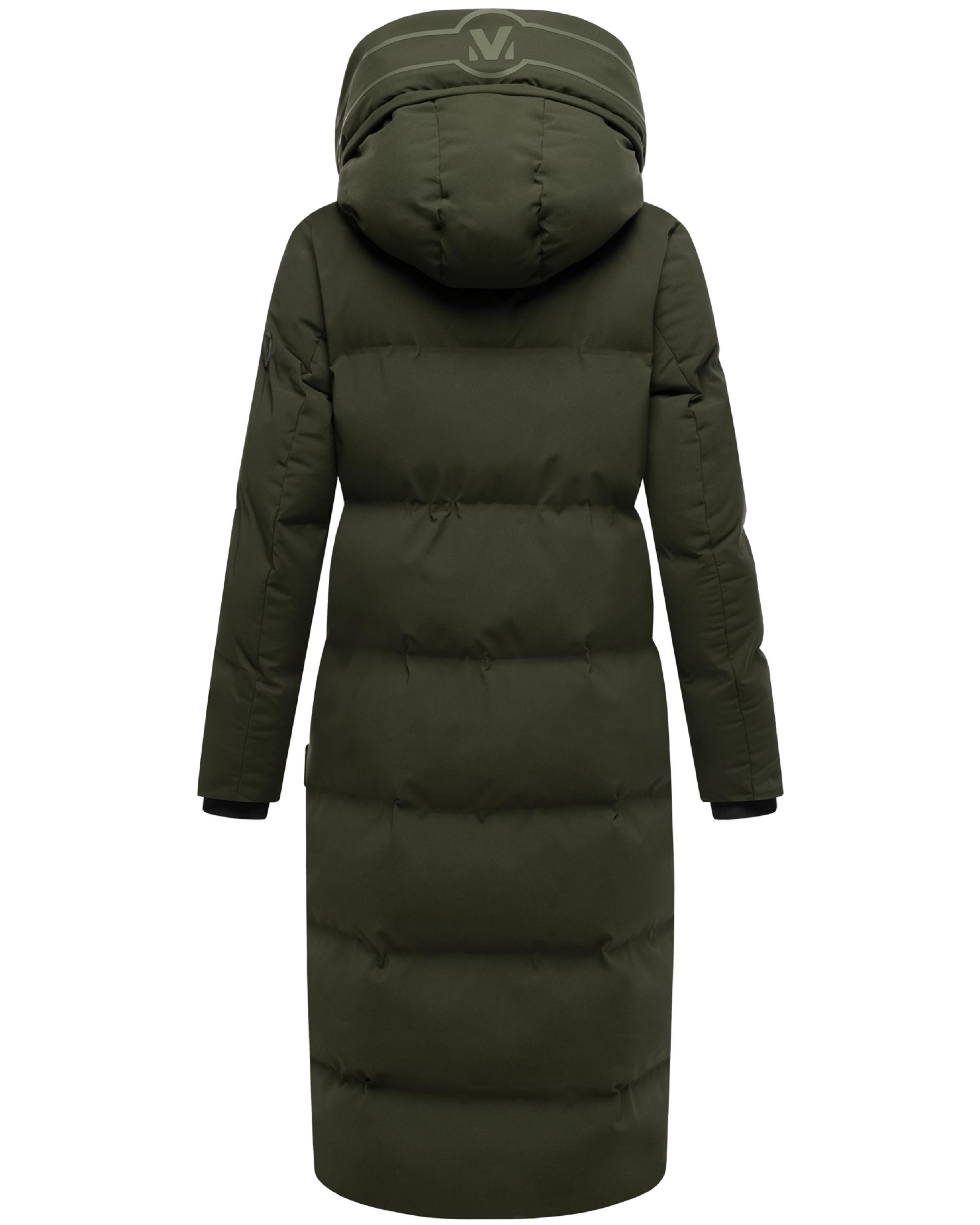 Winter Steppmantel mit Kapuze Tikoraa 16 Dark Olive
