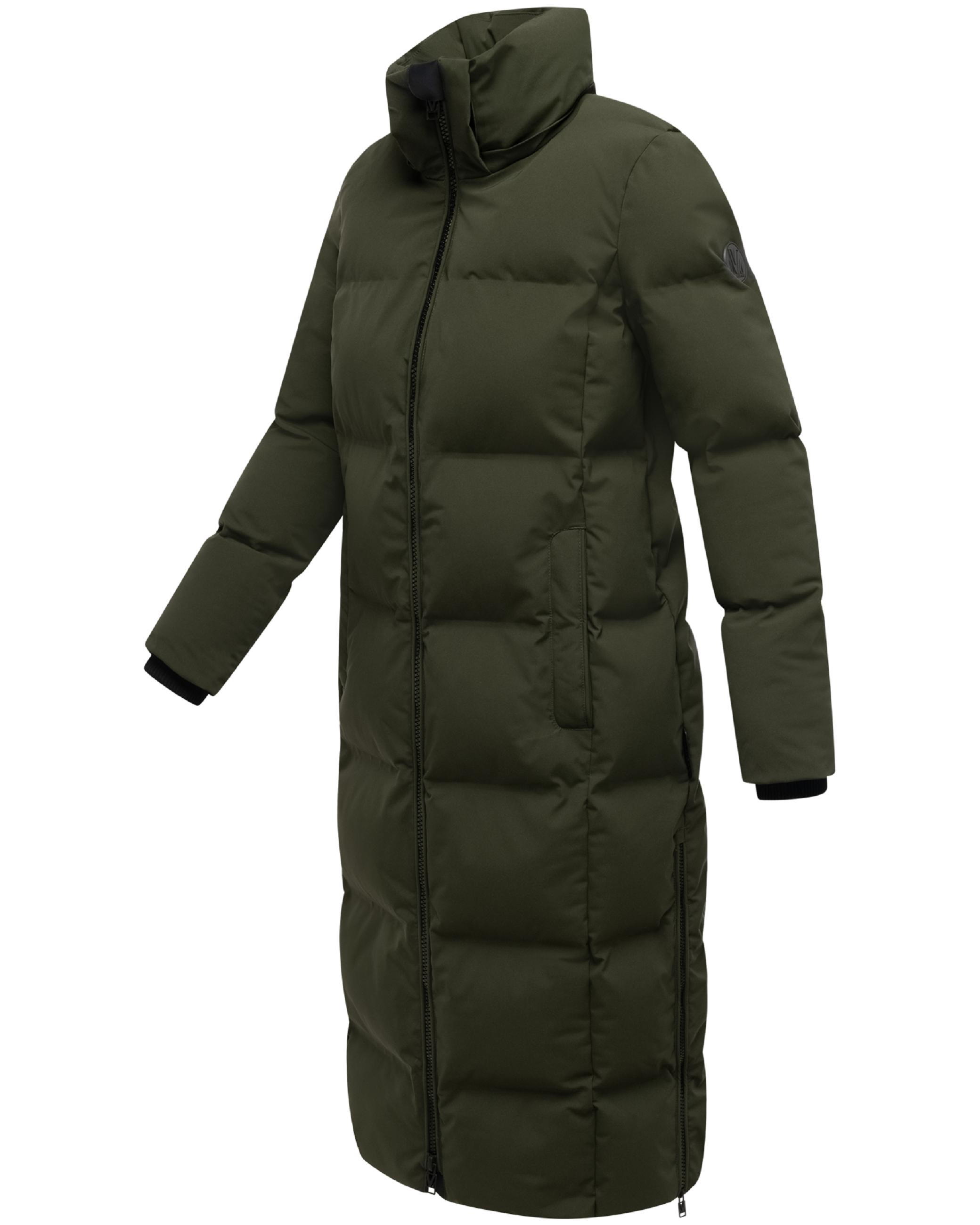 Winter Steppmantel mit Kapuze Tikoraa 16 Dark Olive