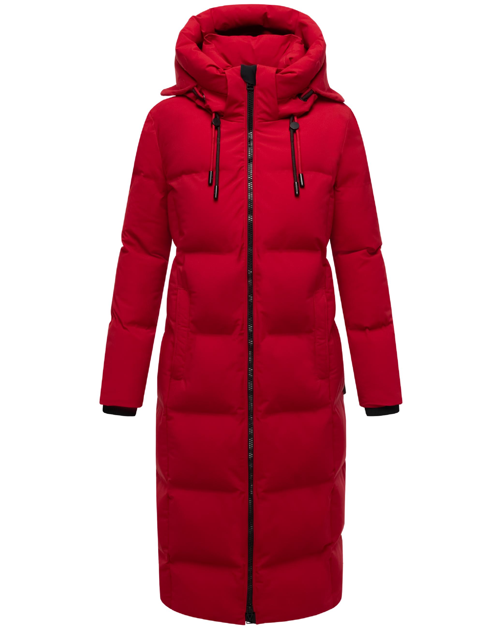 Winter Steppmantel mit Kapuze Tikoraa 16 Deep Red