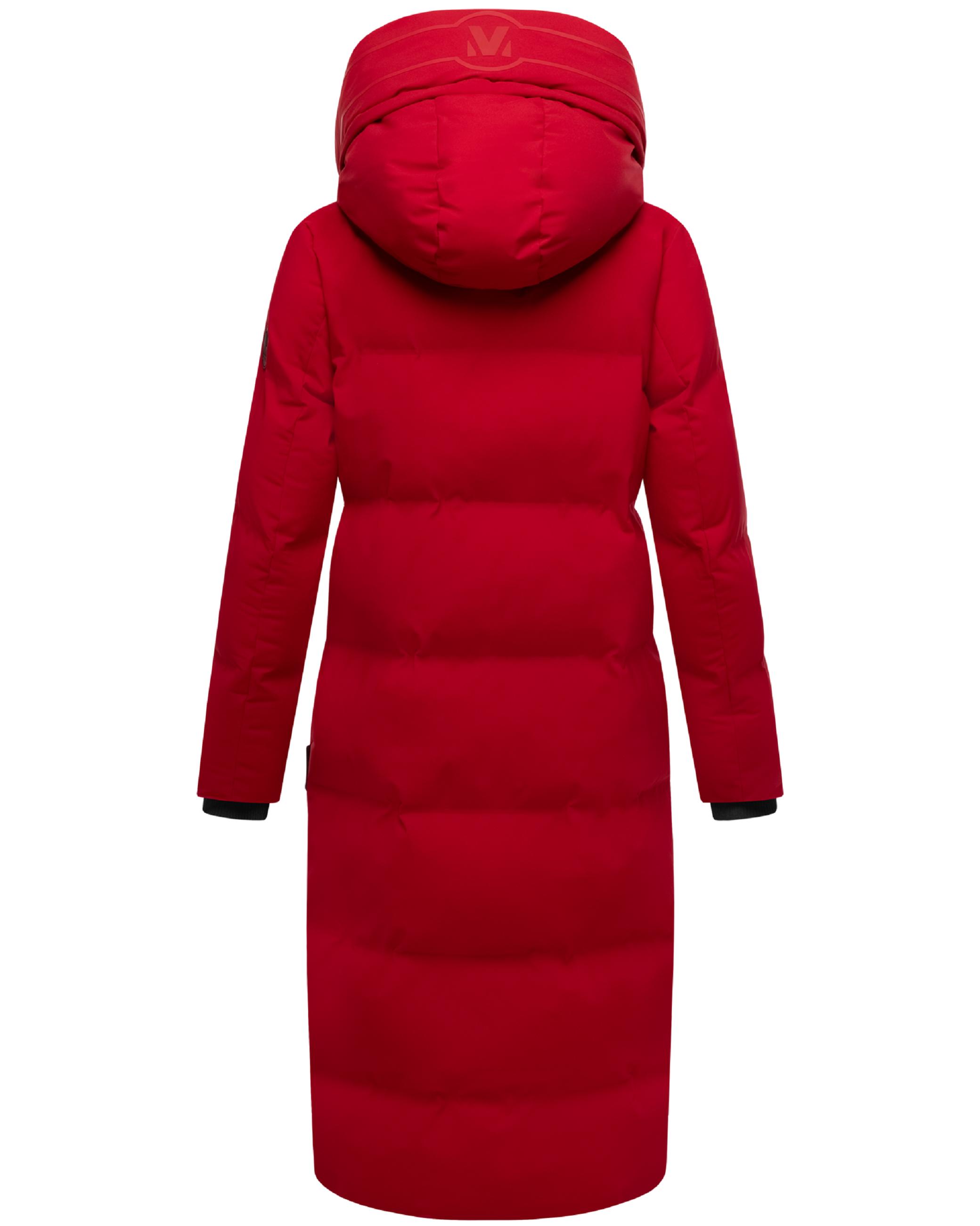 Winter Steppmantel mit Kapuze Tikoraa 16 Deep Red