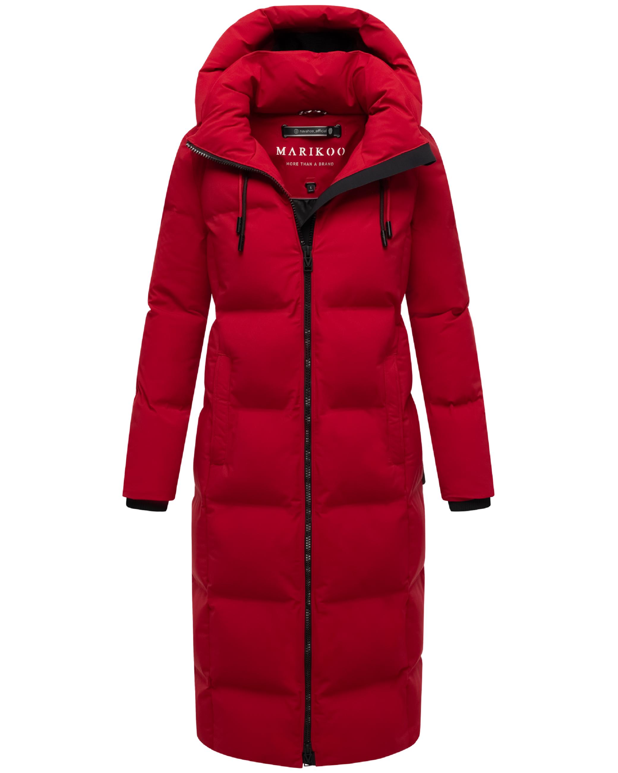 Winter Steppmantel mit Kapuze Tikoraa 16 Deep Red