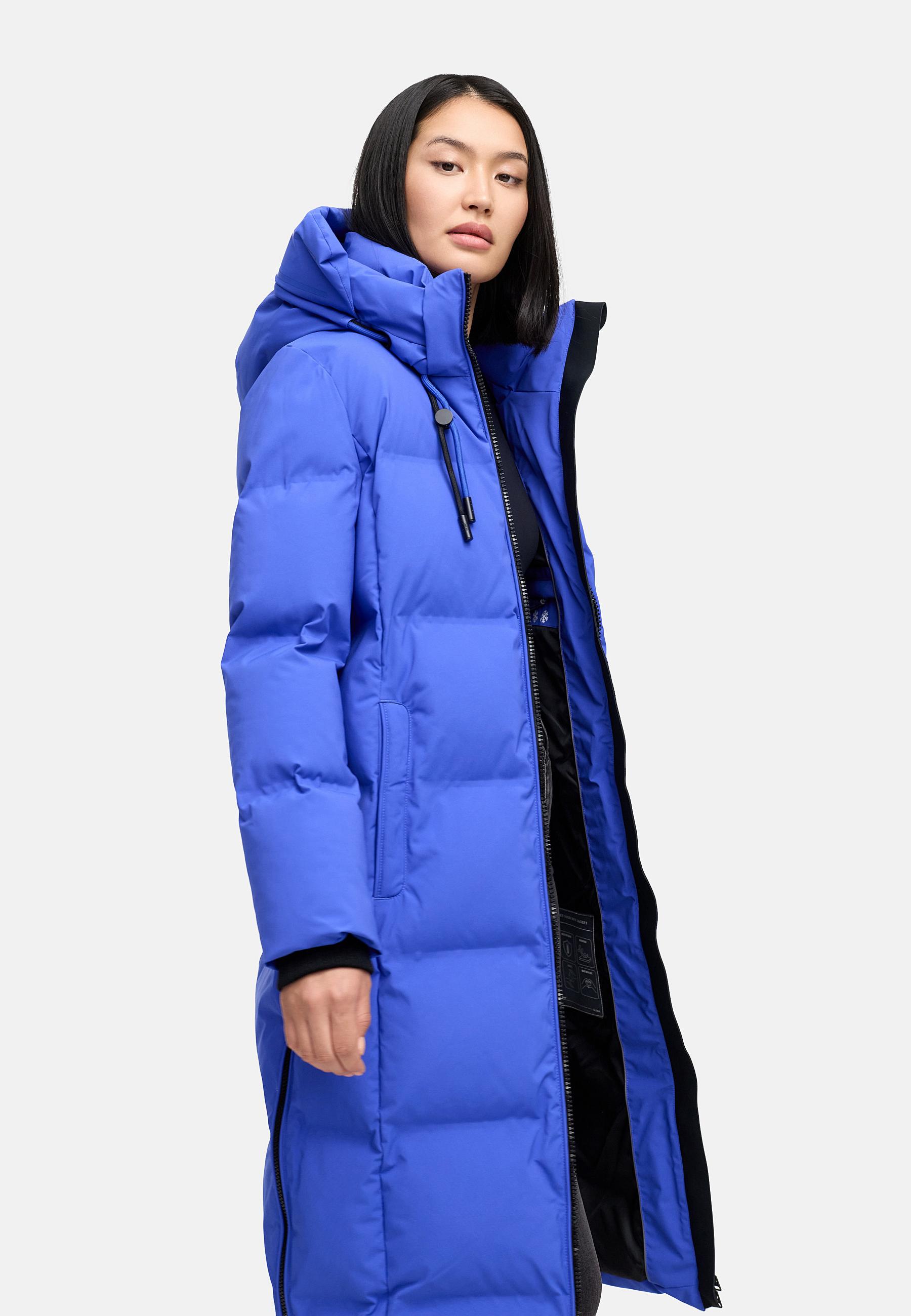 Winter Steppmantel mit Kapuze Tikoraa 16 Galaxy Blue