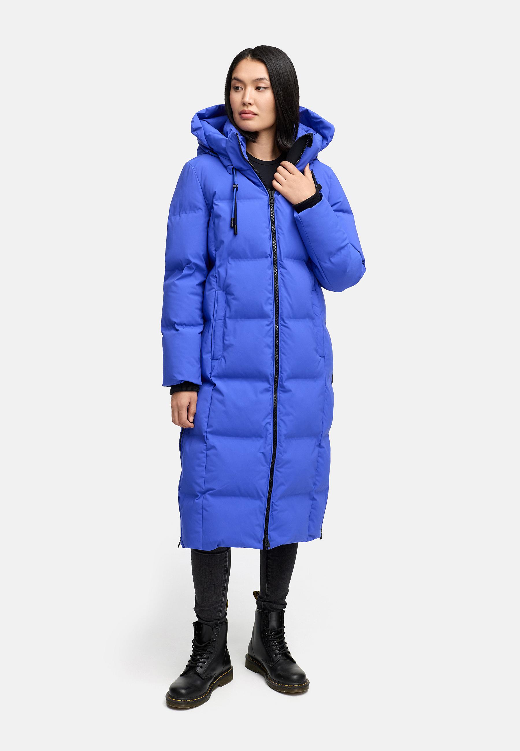 Winter Steppmantel mit Kapuze Tikoraa 16 Galaxy Blue