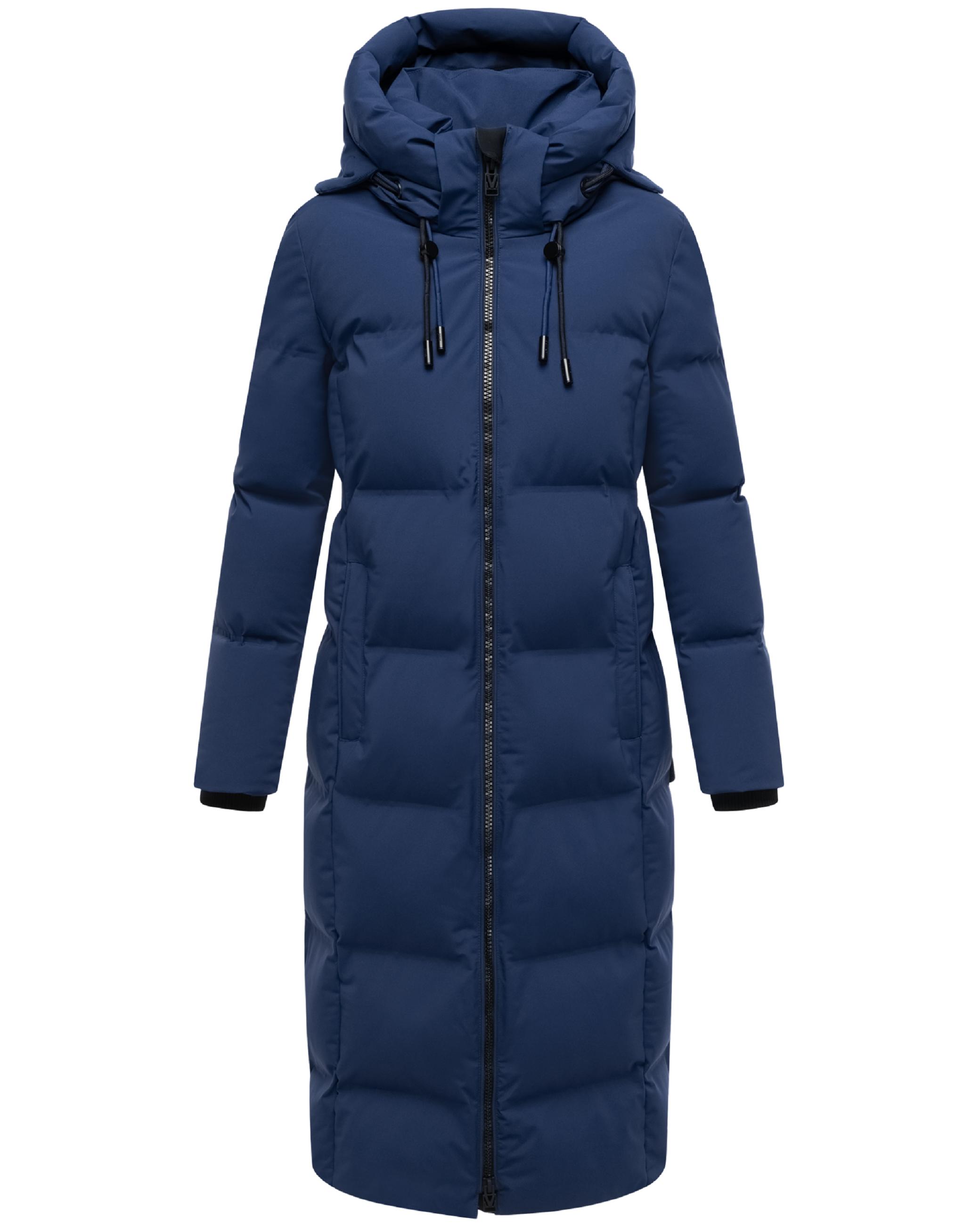 Winter Steppmantel mit Kapuze Tikoraa 16 Navy