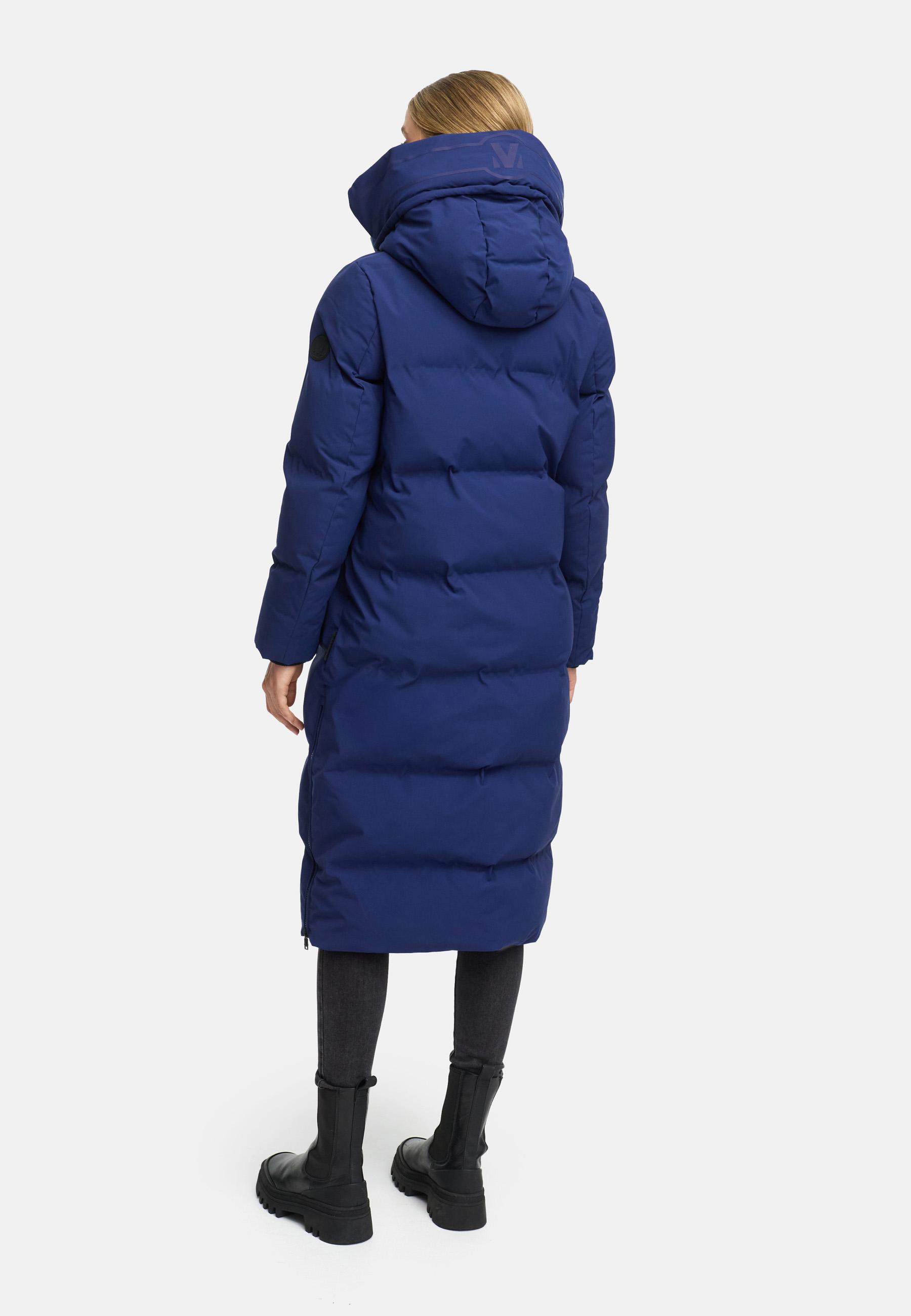 Winter Steppmantel mit Kapuze Tikoraa 16 Navy