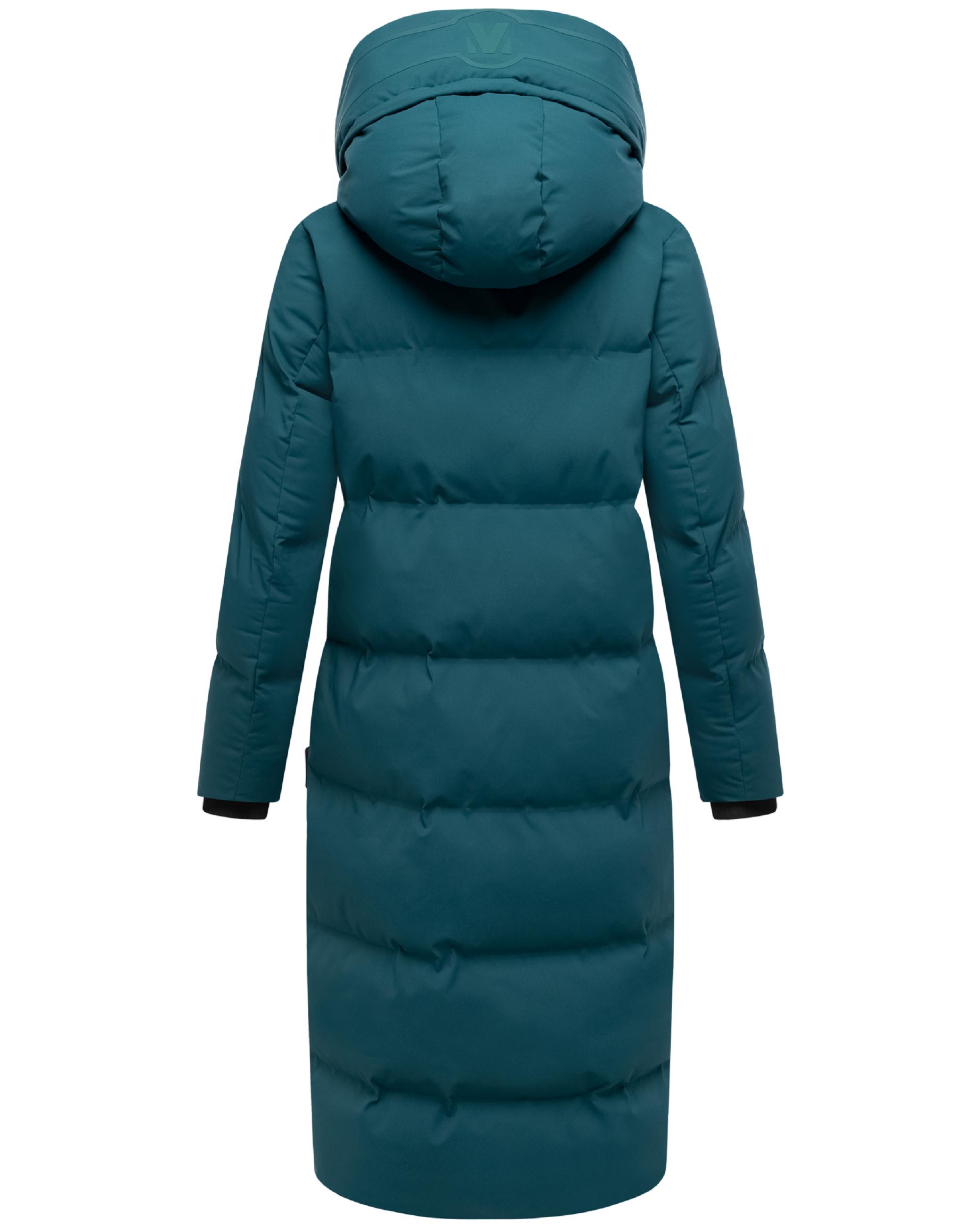 Winter Steppmantel mit Kapuze Tikoraa 16 Ocean Green