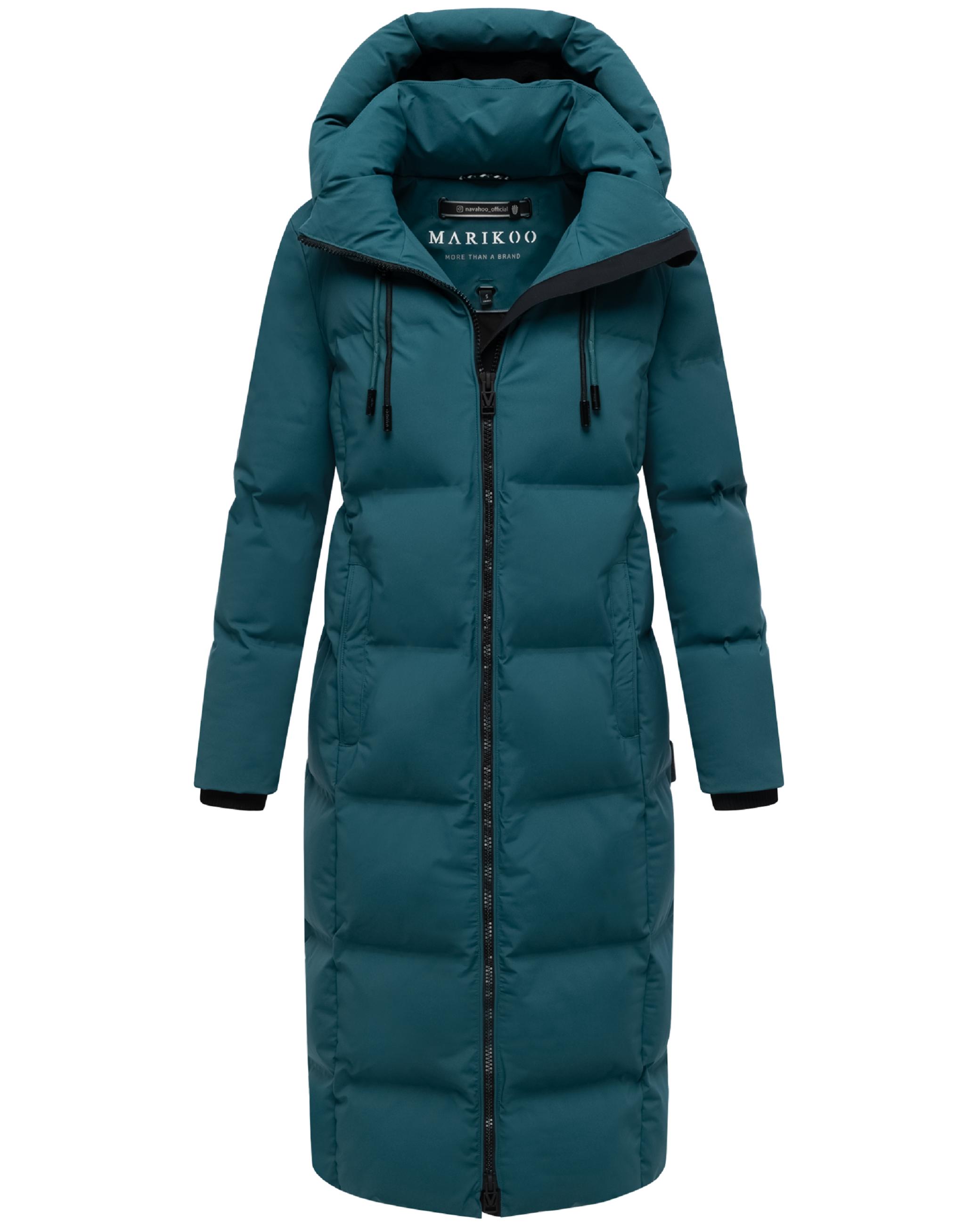 Winter Steppmantel mit Kapuze Tikoraa 16 Ocean Green