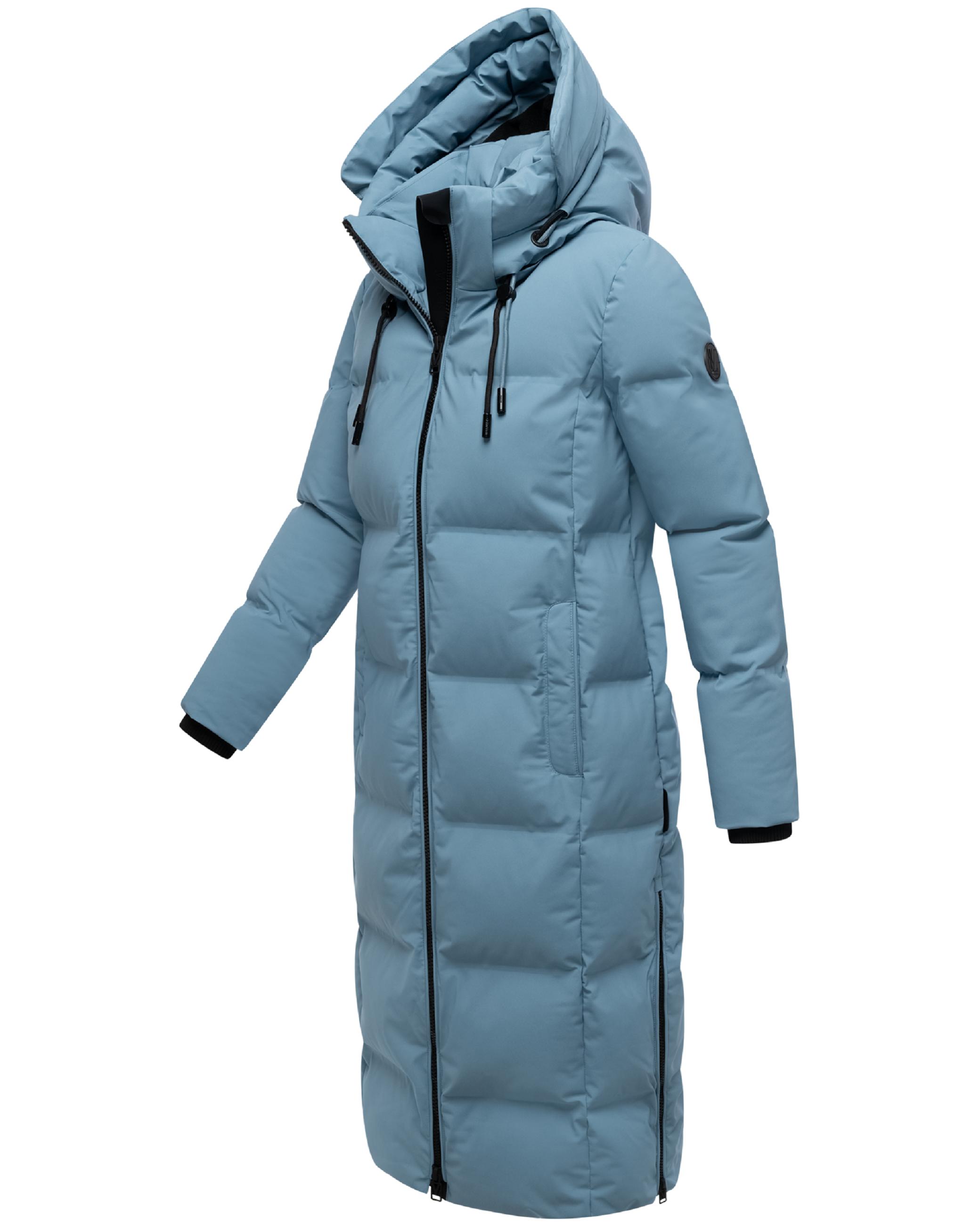 Winter Steppmantel mit Kapuze Tikoraa 16 Powder Blue