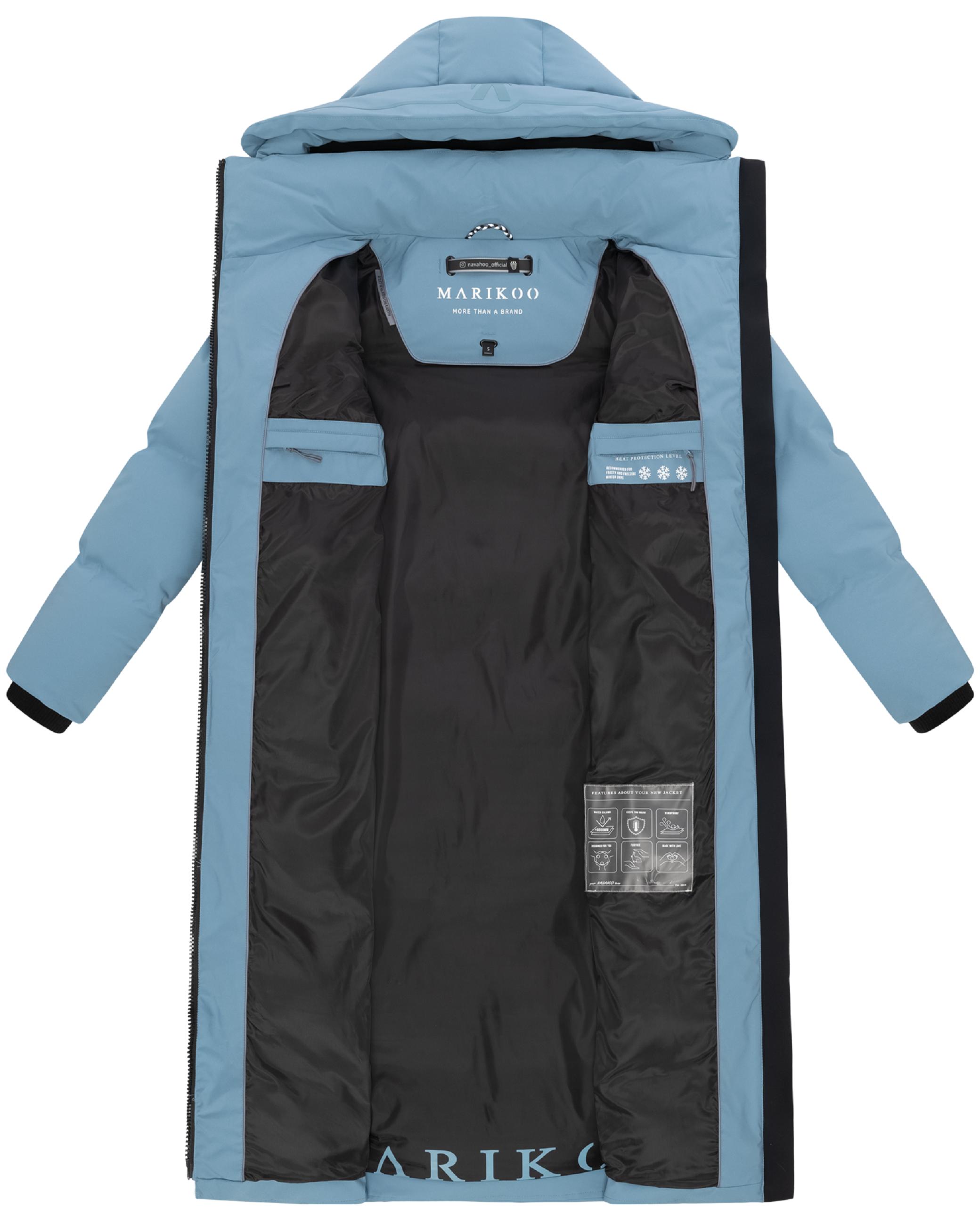Winter Steppmantel mit Kapuze Tikoraa 16 Powder Blue