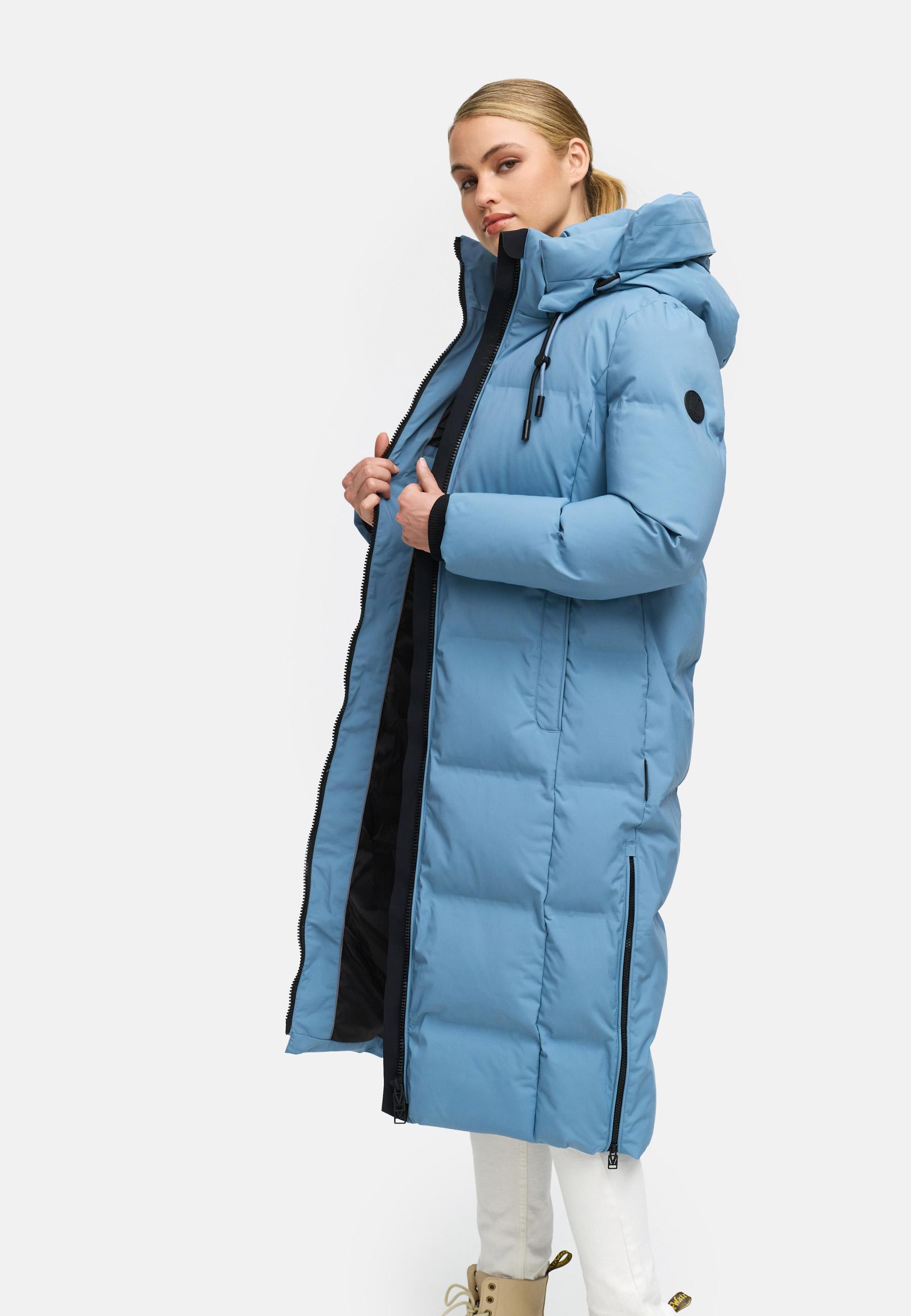 Winter Steppmantel mit Kapuze Tikoraa 16 Powder Blue
