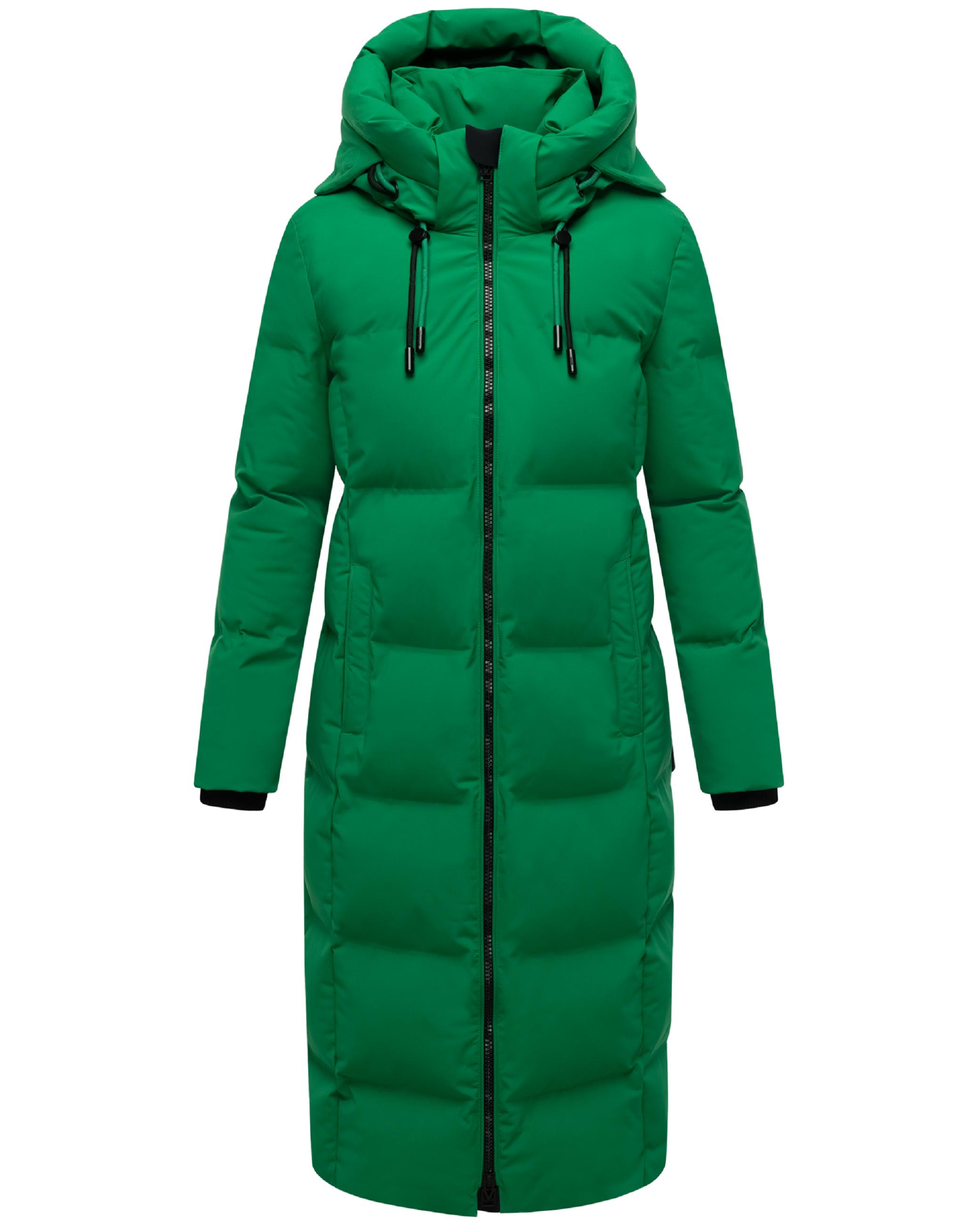 Winter Steppmantel mit Kapuze Tikoraa 16 Smaragd Green