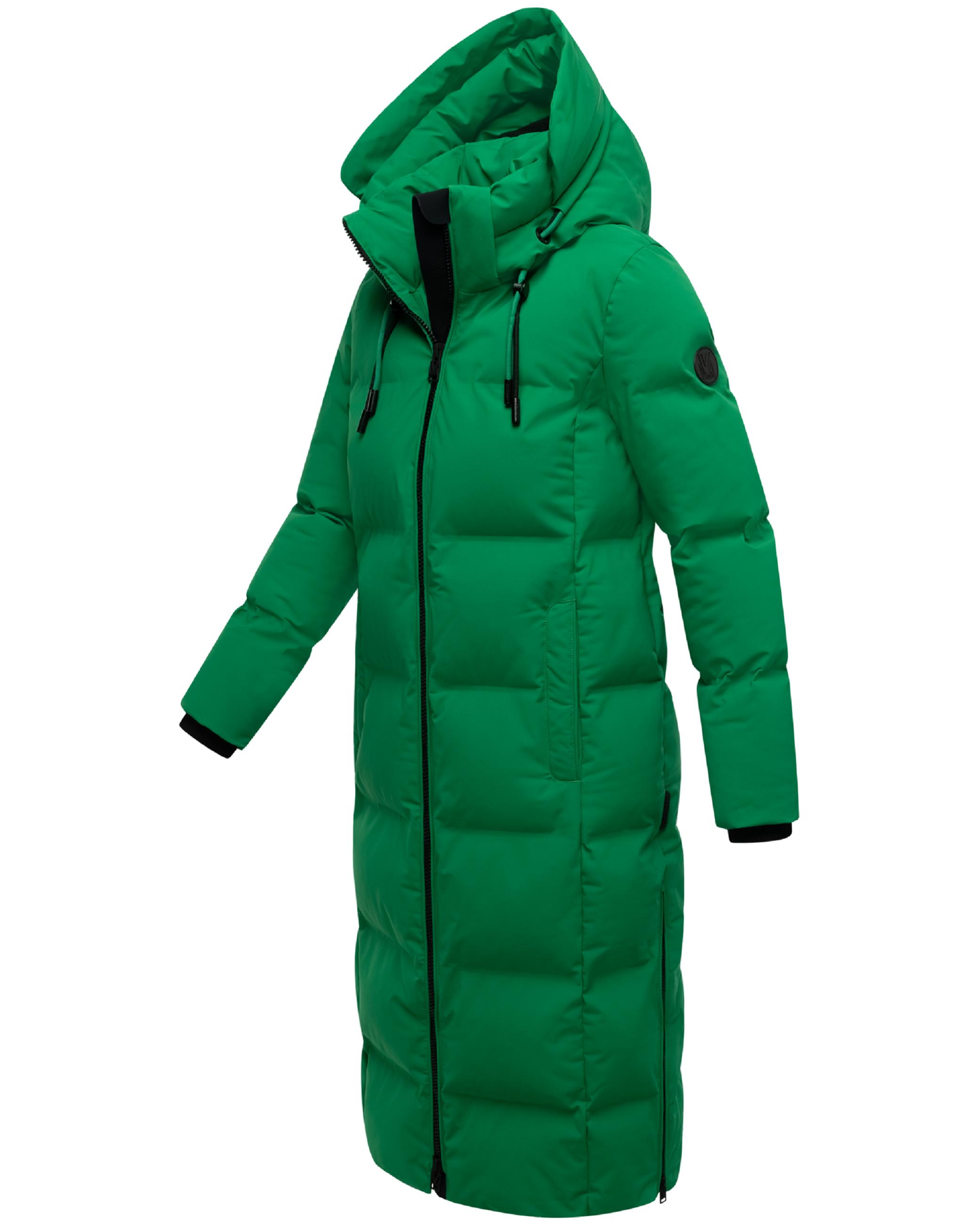 Winter Steppmantel mit Kapuze Tikoraa 16 Smaragd Green