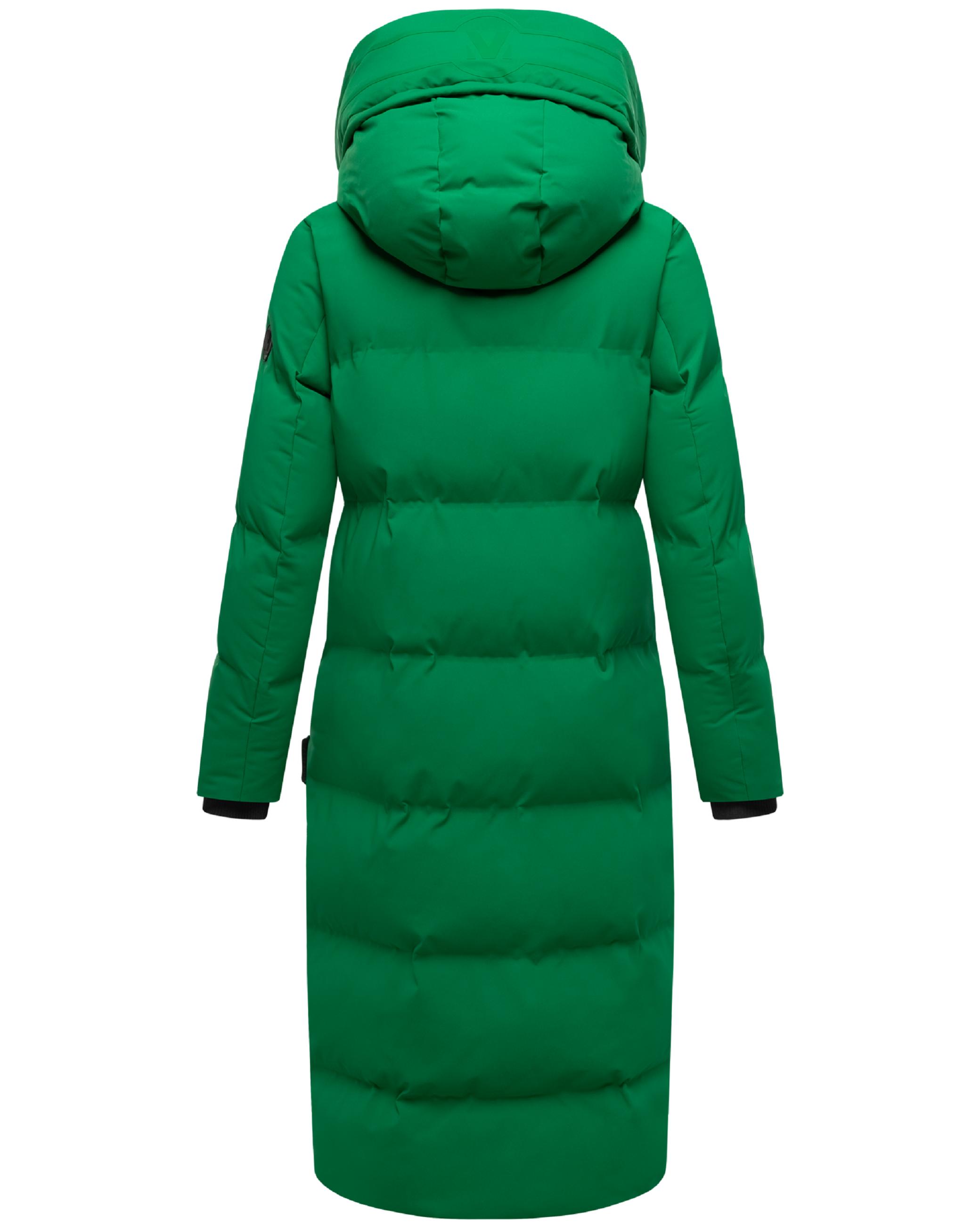 Winter Steppmantel mit Kapuze Tikoraa 16 Smaragd Green