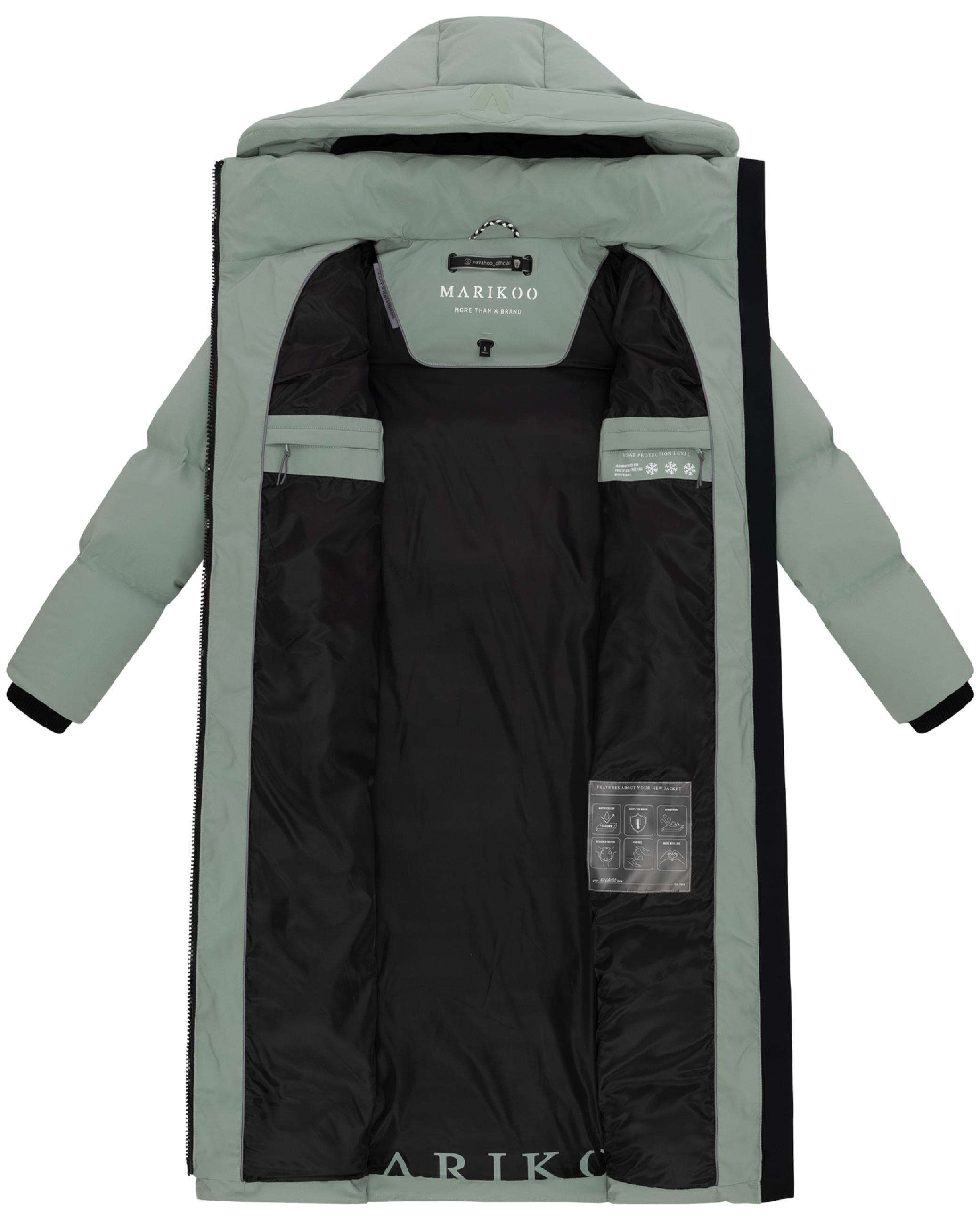 Winter Steppmantel mit Kapuze Tikoraa 16 Smokey Mint