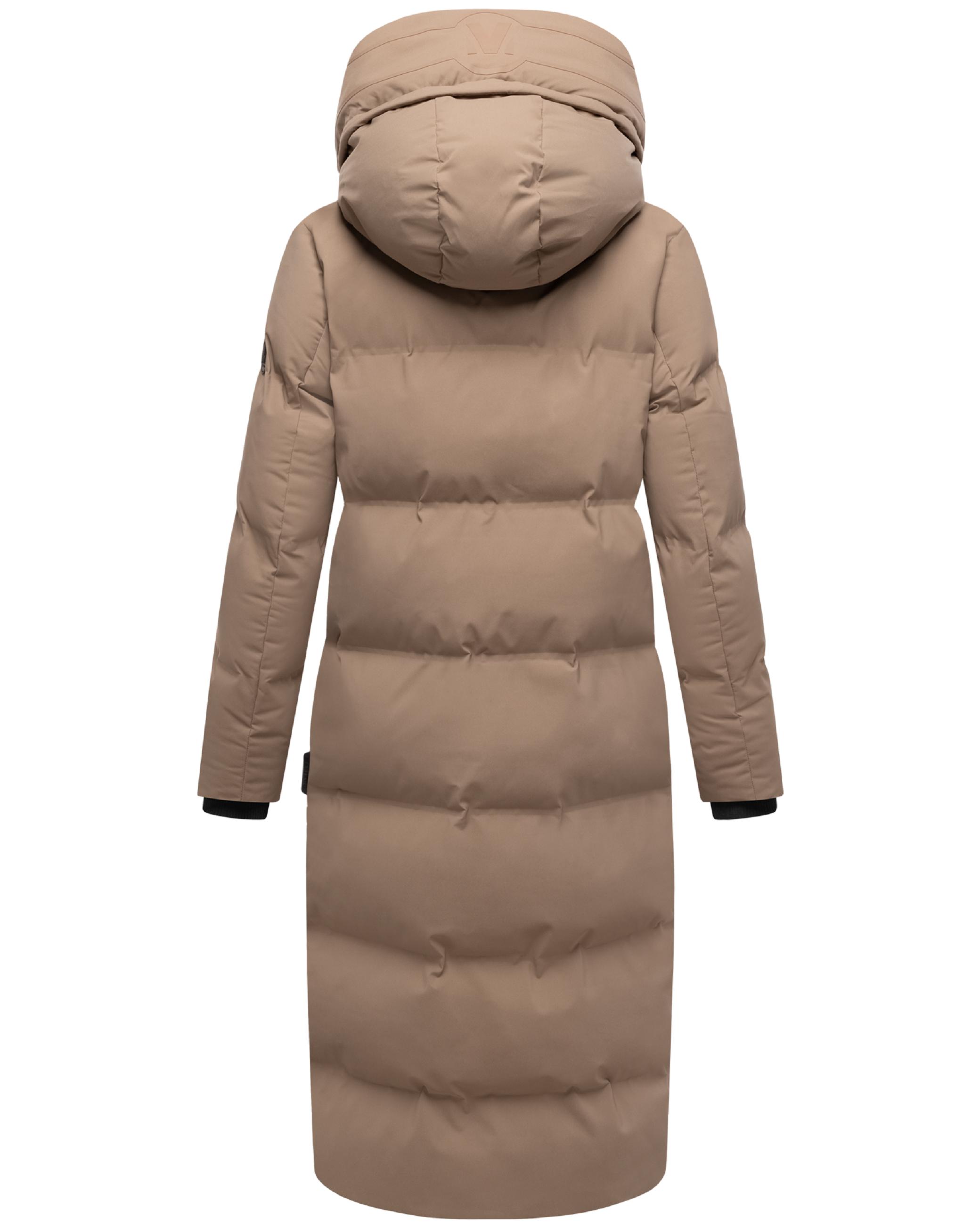 Winter Steppmantel mit Kapuze Tikoraa 16 Taupe Grey