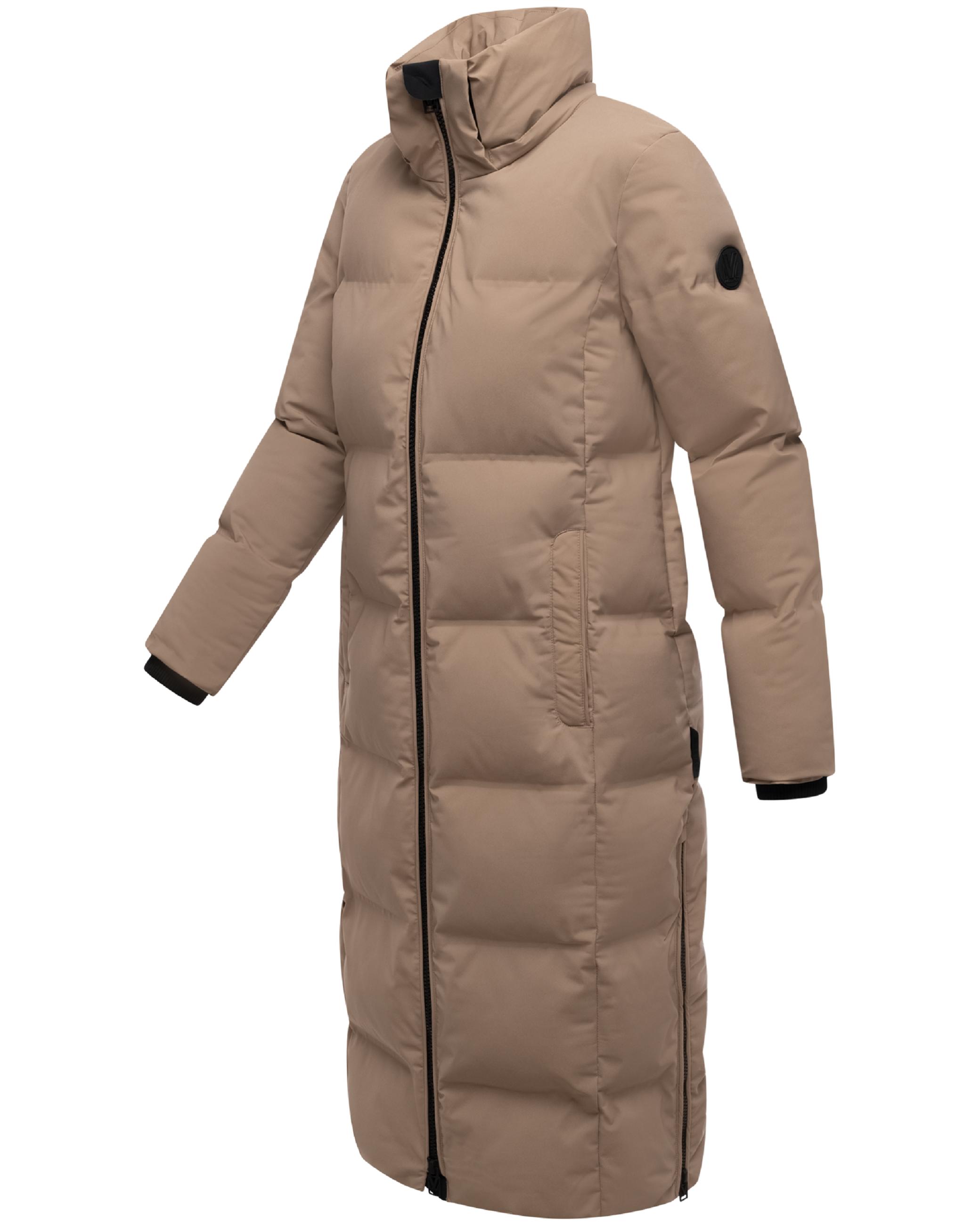 Winter Steppmantel mit Kapuze Tikoraa 16 Taupe Grey