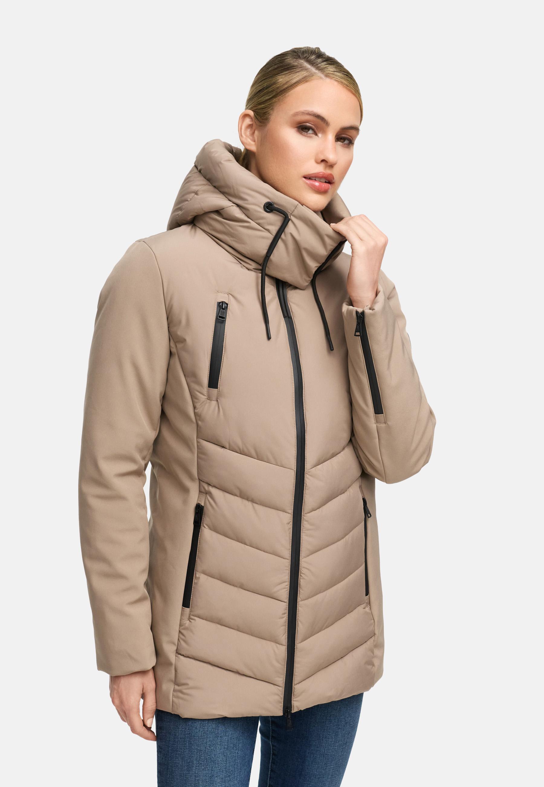 Winter Jacke mit Kapuze "Tivaa XVI" Taupe Grey