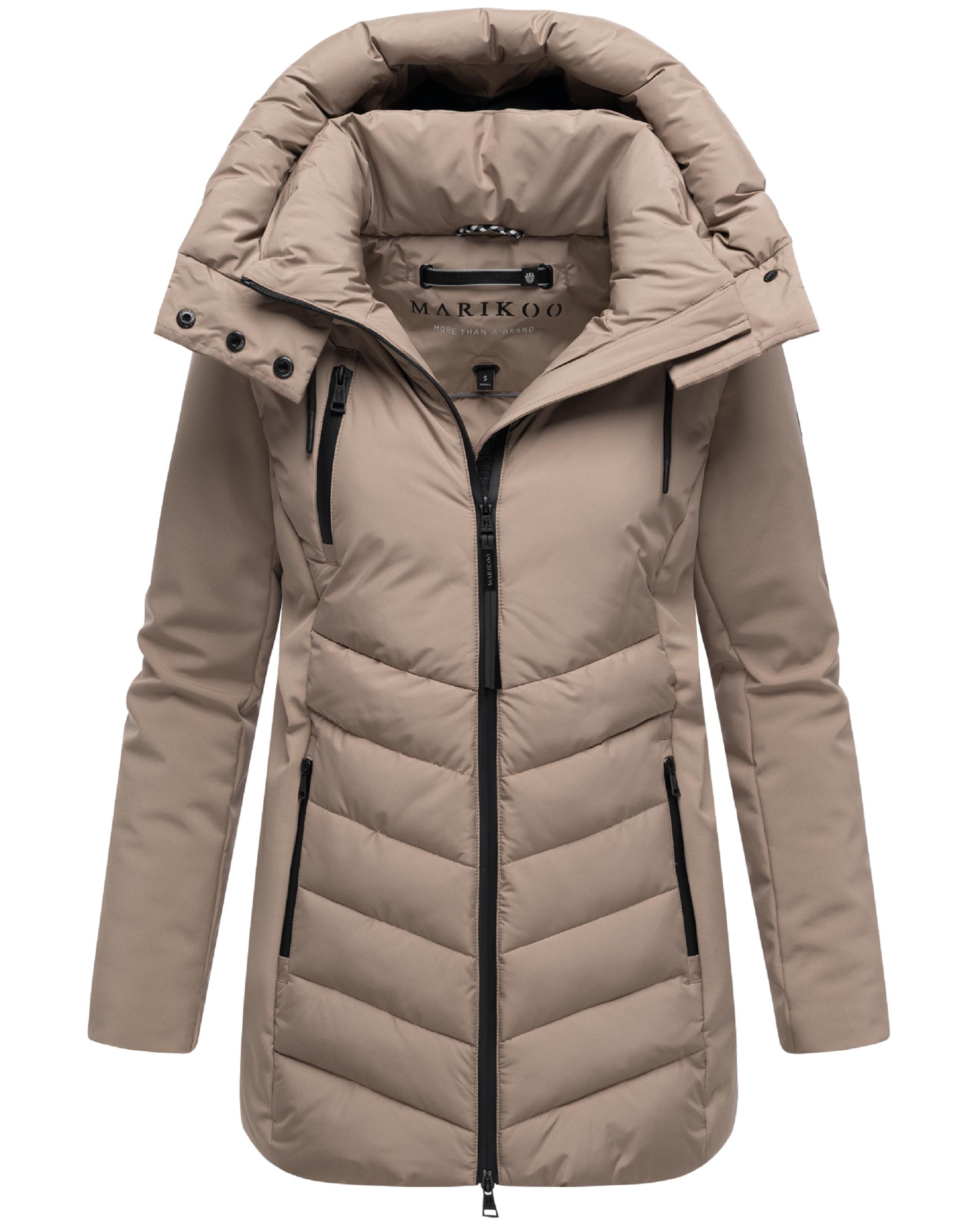 Winter Jacke mit Kapuze "Tivaa XVI" Taupe Grey