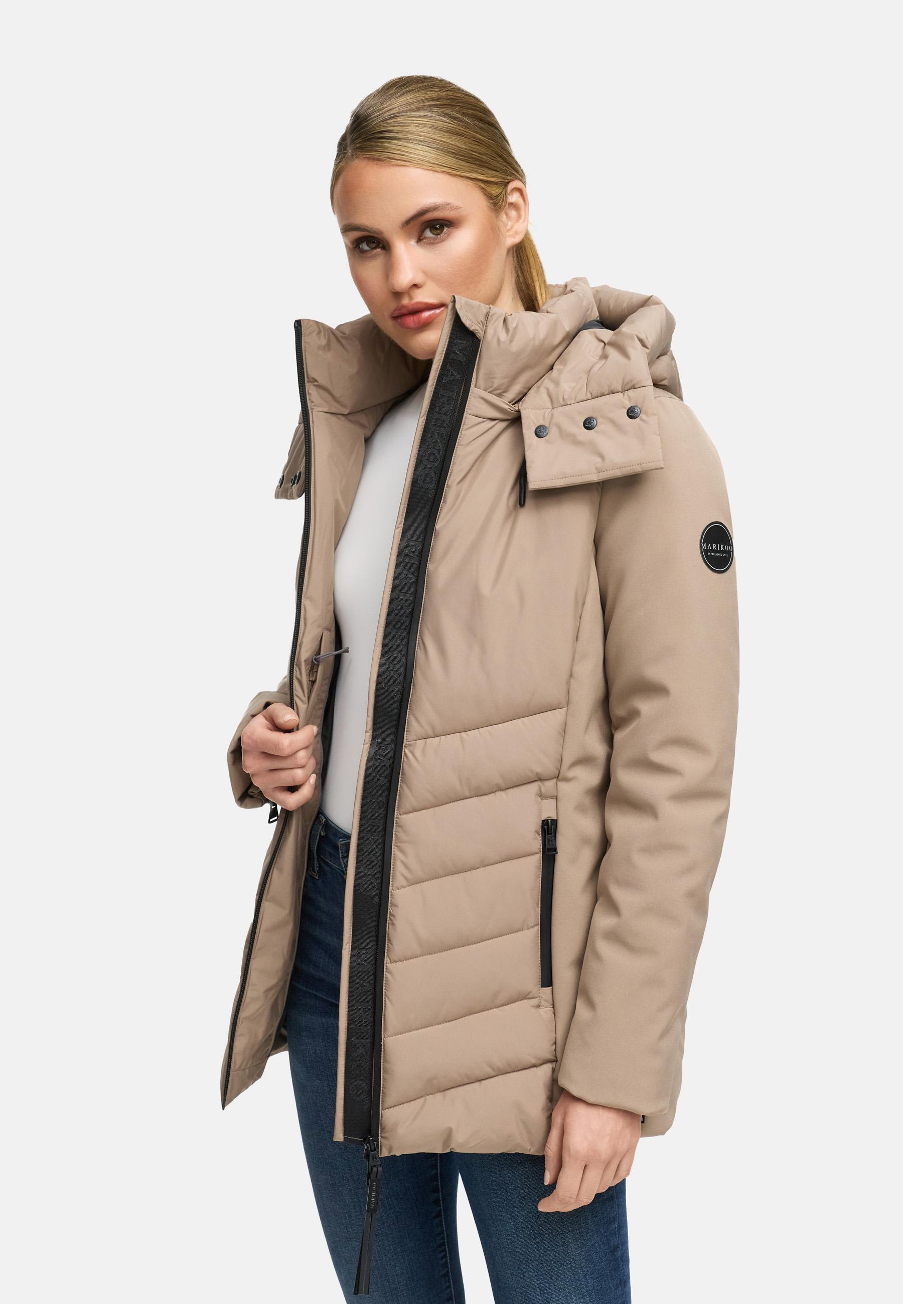 Winter Jacke mit Kapuze "Tivaa XVI" Taupe Grey