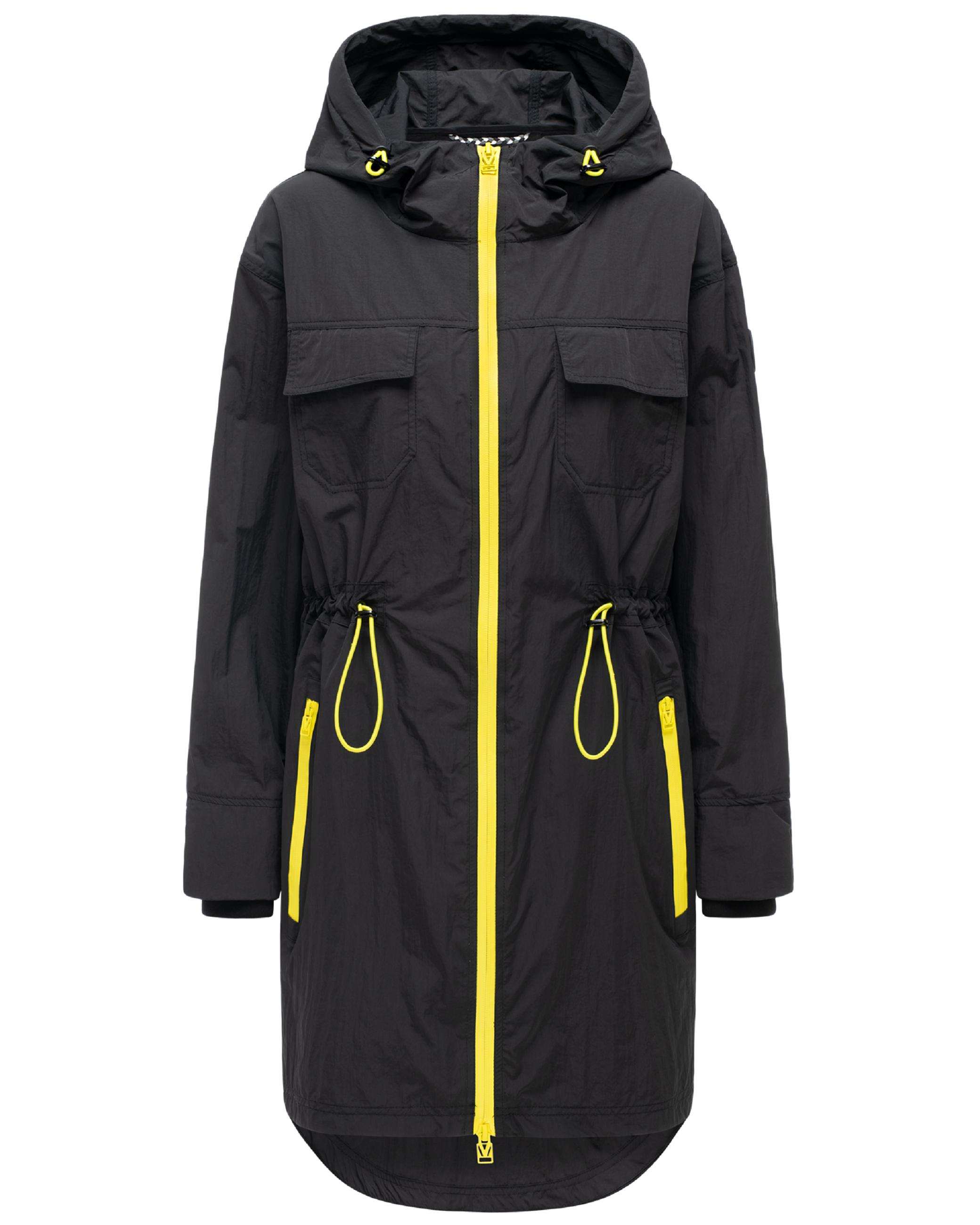 Parka leichter Übergangsmantel mit Taillenzugkordeln "Trüffelbonbon 16" Black