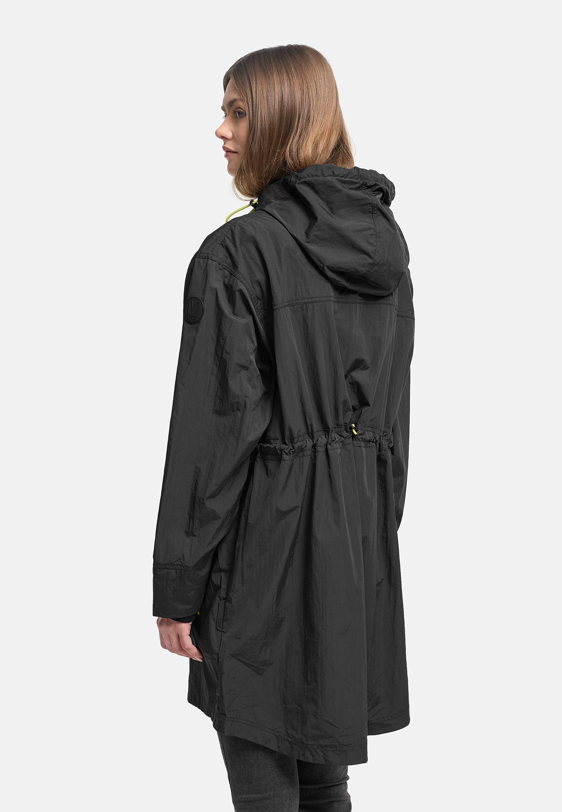 Parka leichter Übergangsmantel mit Taillenzugkordeln "Trüffelbonbon 16" Black