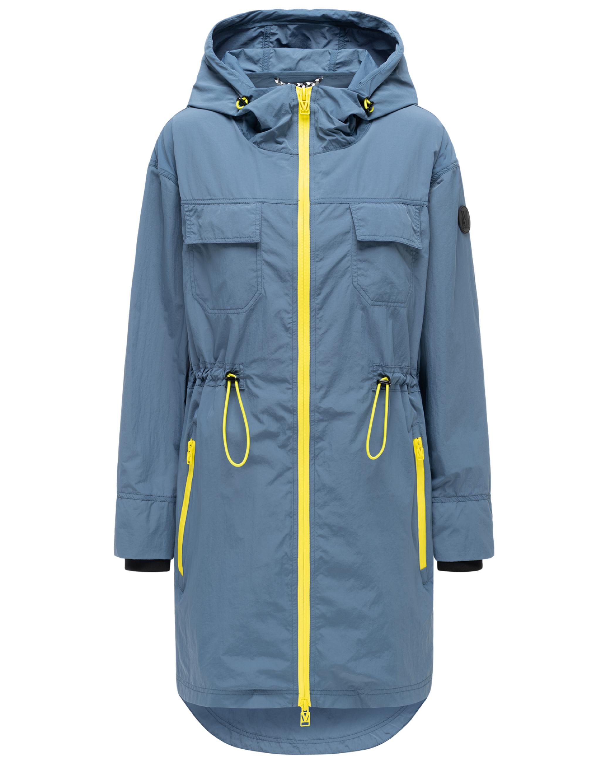 Parka leichter Übergangsmantel mit Taillenzugkordeln "Trüffelbonbon 16" Dusty Blue