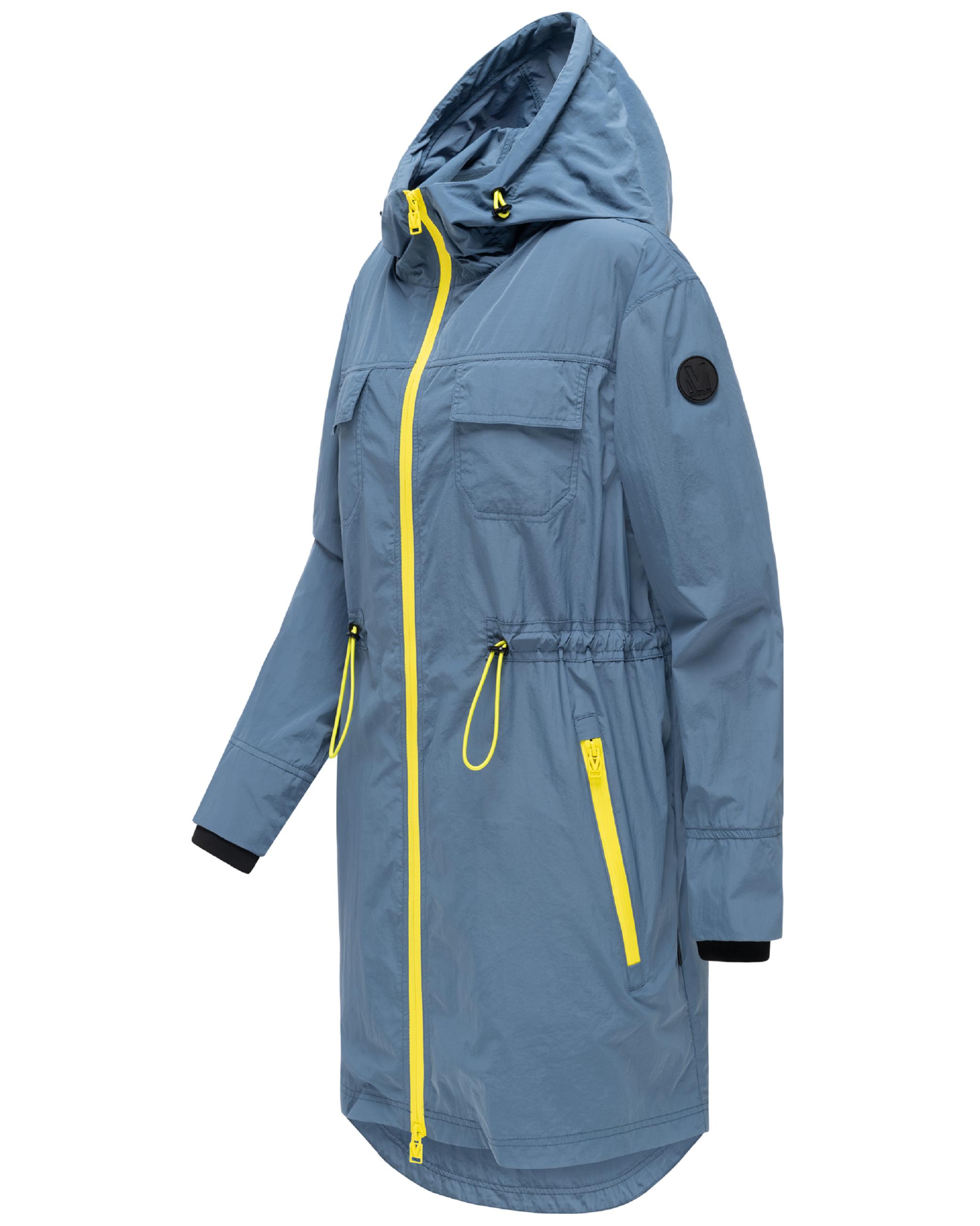 Parka leichter Übergangsmantel mit Taillenzugkordeln "Trüffelbonbon 16" Dusty Blue